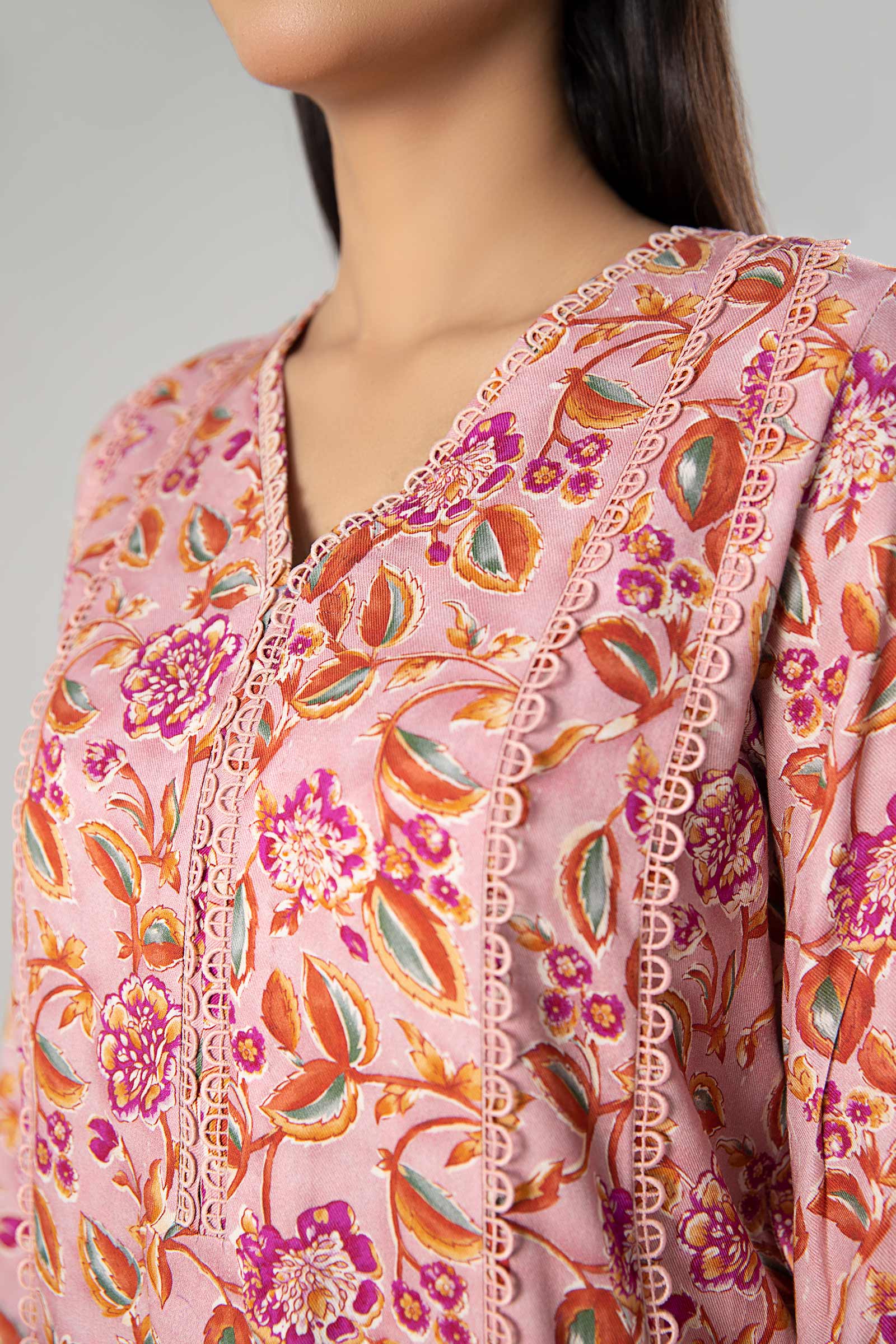 Printed Herringbone Shirt - Image 3