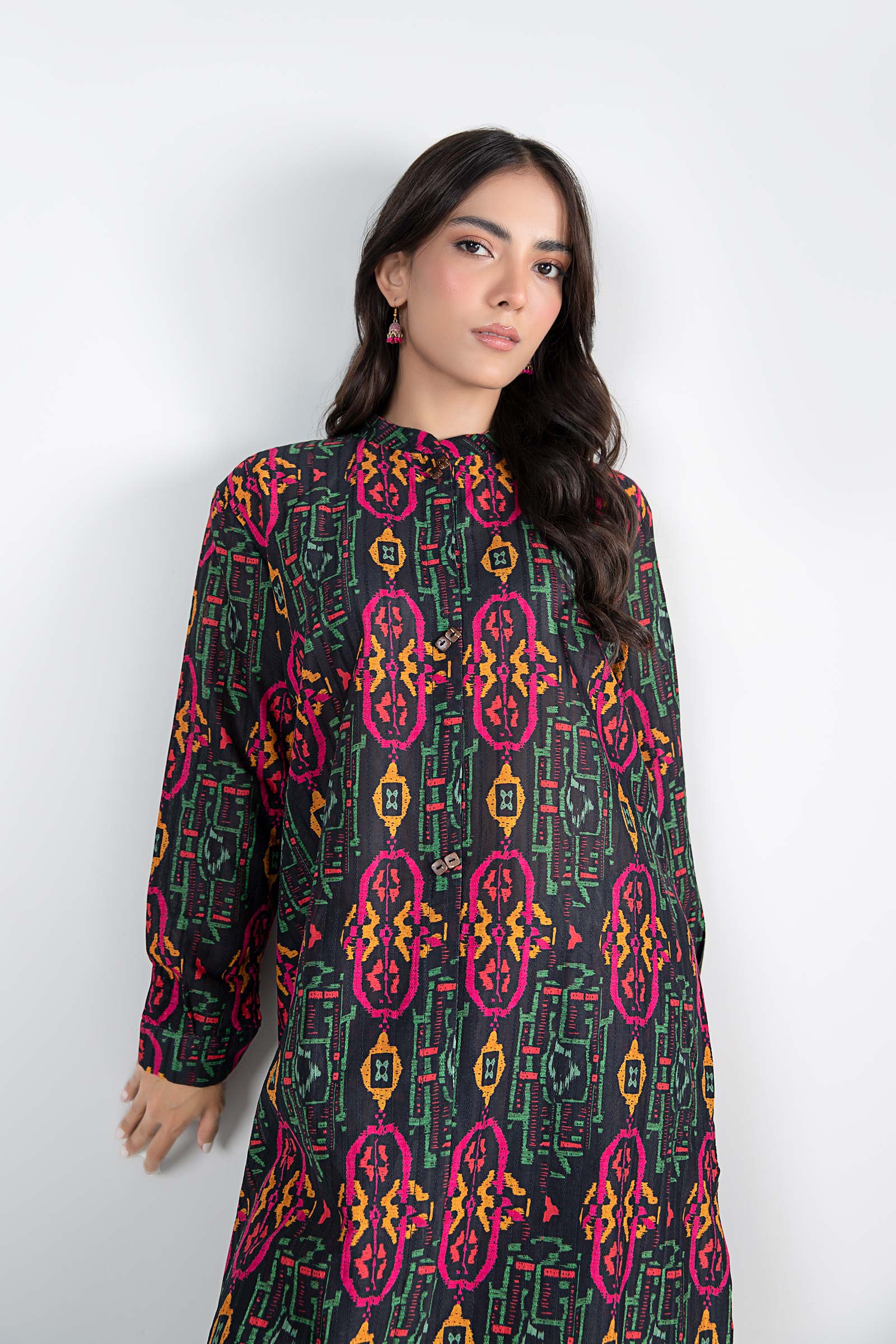 2 Pc Printed Textured Suit - Image 2
