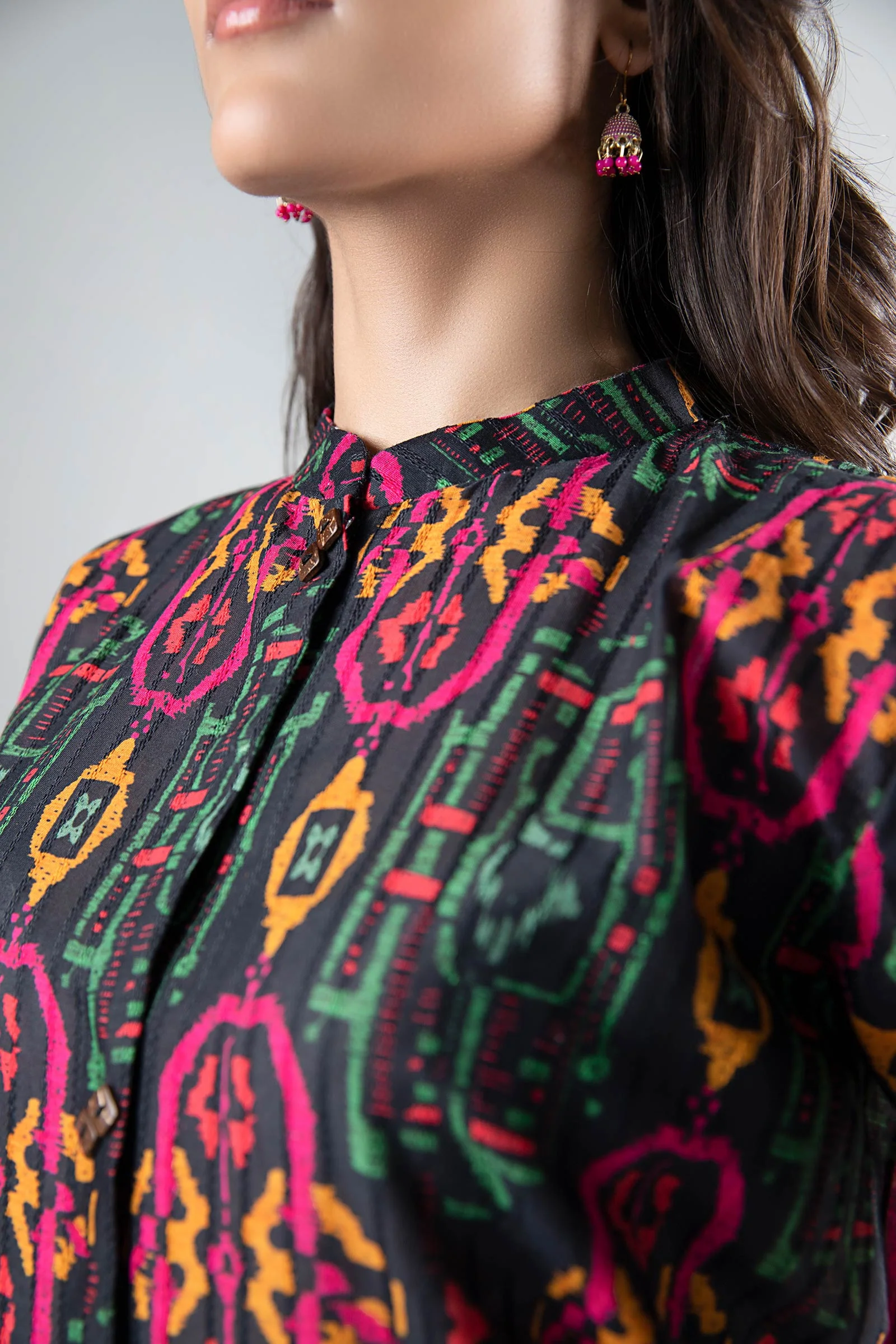 2 Pc Printed Textured Suit - Image 3