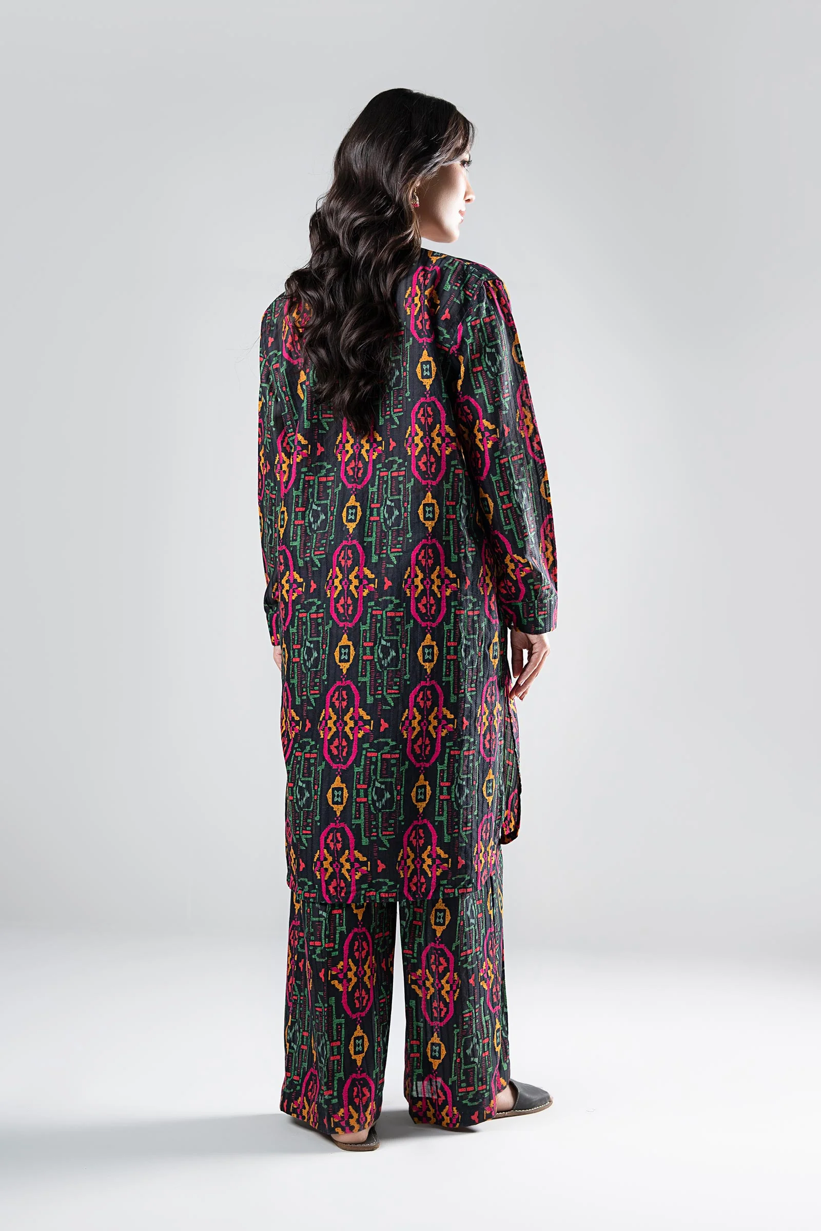2 Pc Printed Textured Suit - Image 5