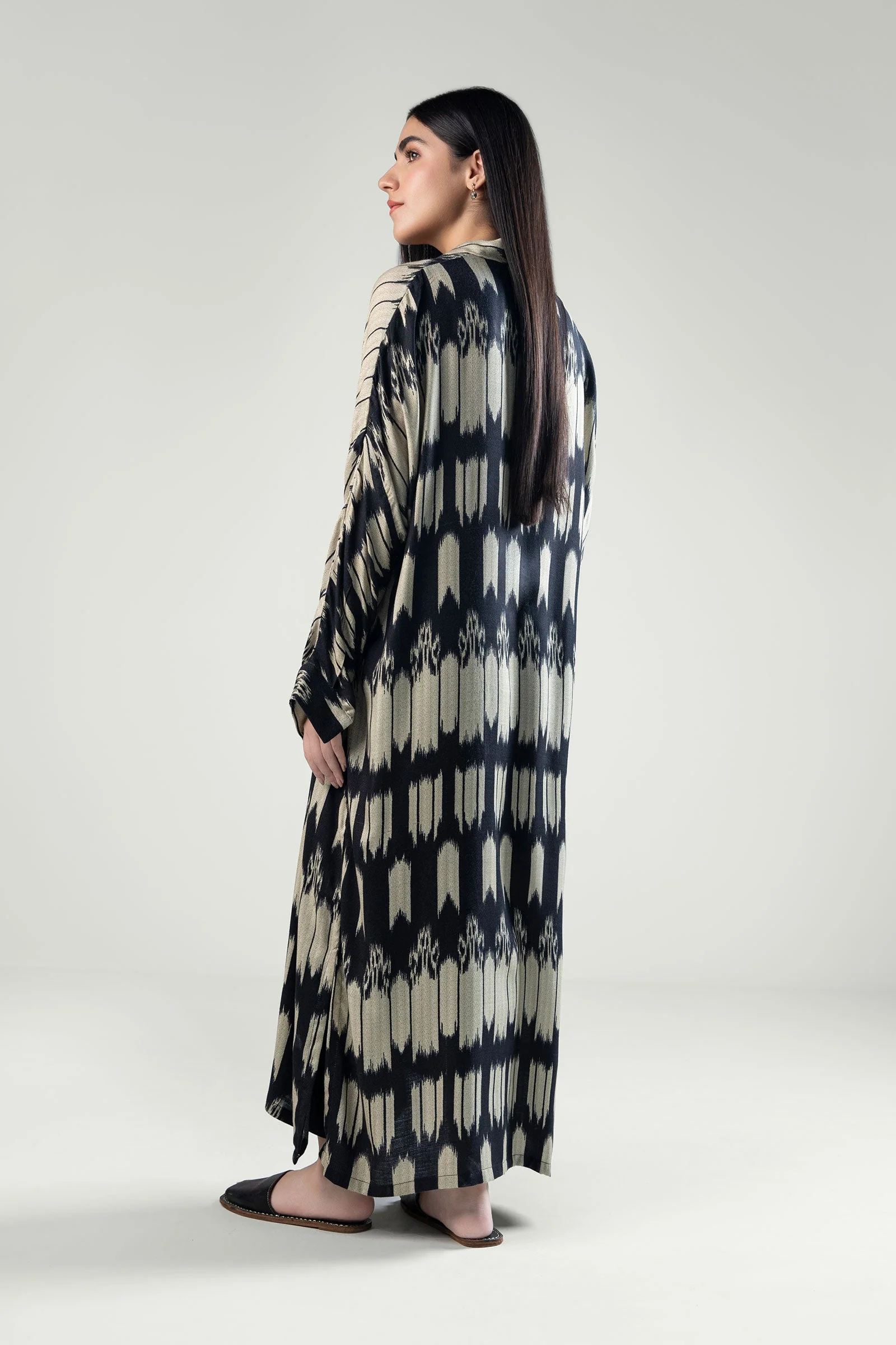 Printed Textured Linen Tunic - Image 4