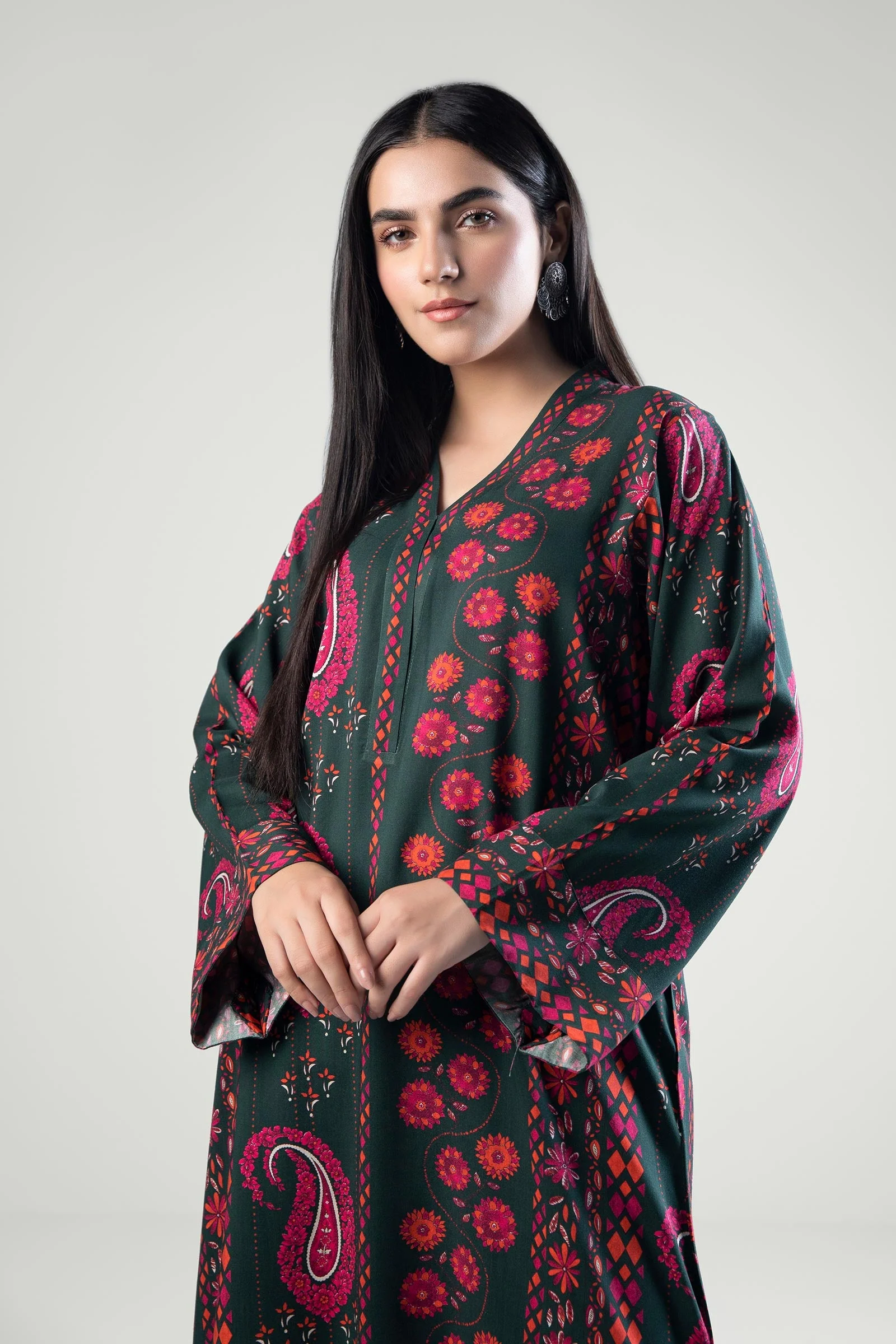 2 Pc Printed Linen Suit - Image 2