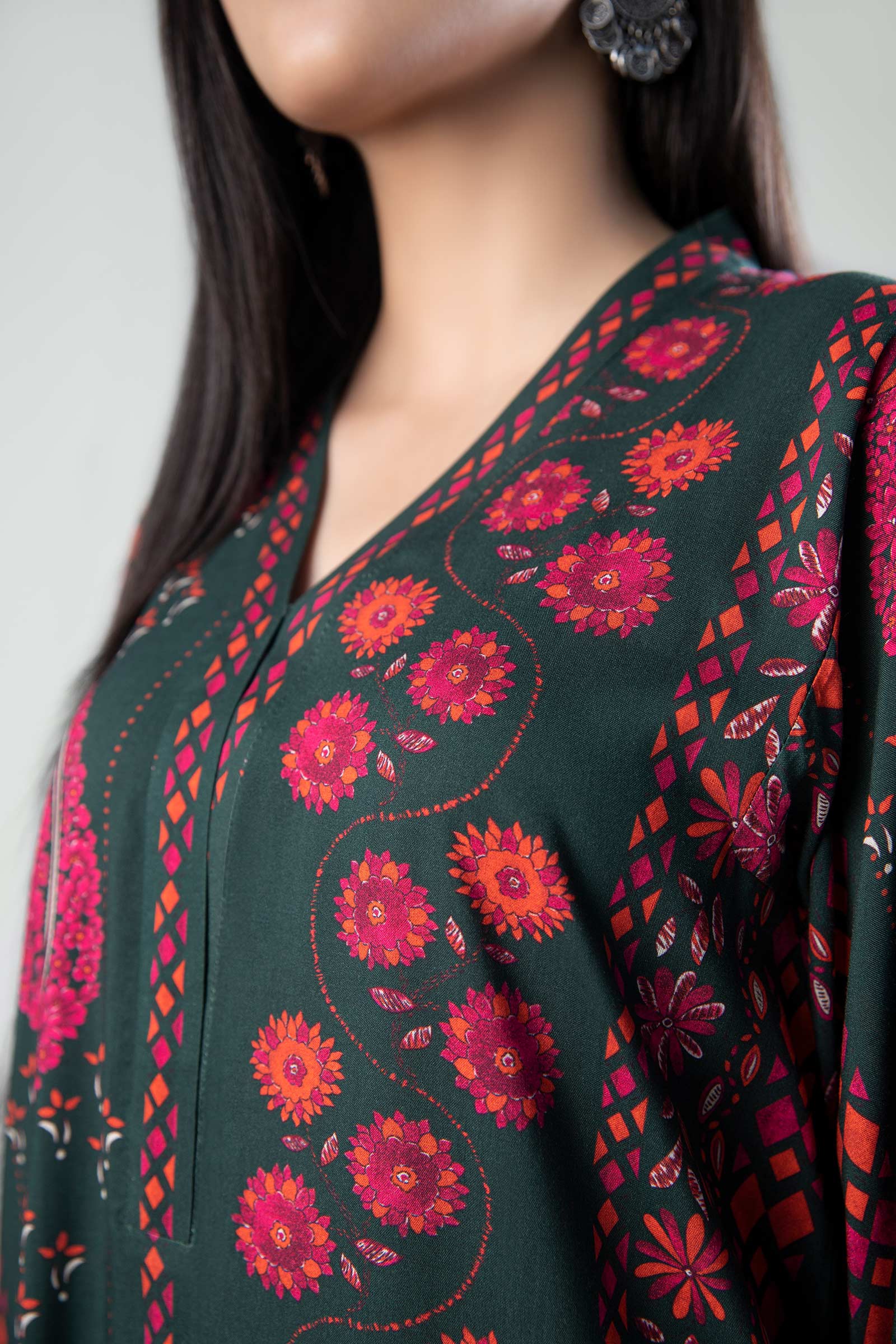 2 Pc Printed Linen Suit - Image 3