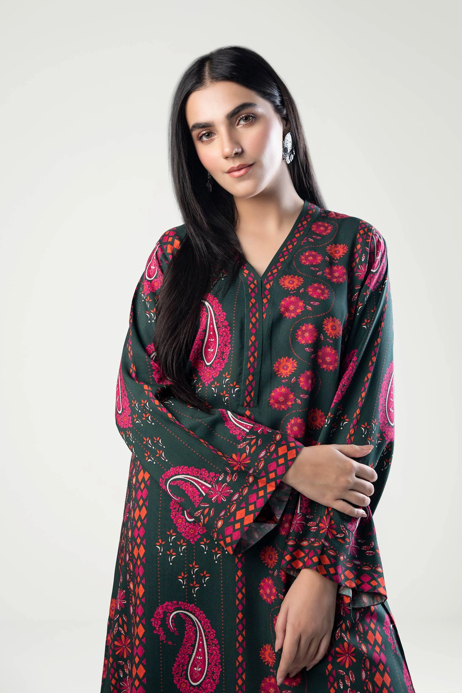 2 Pc Printed Linen Suit - Image 4