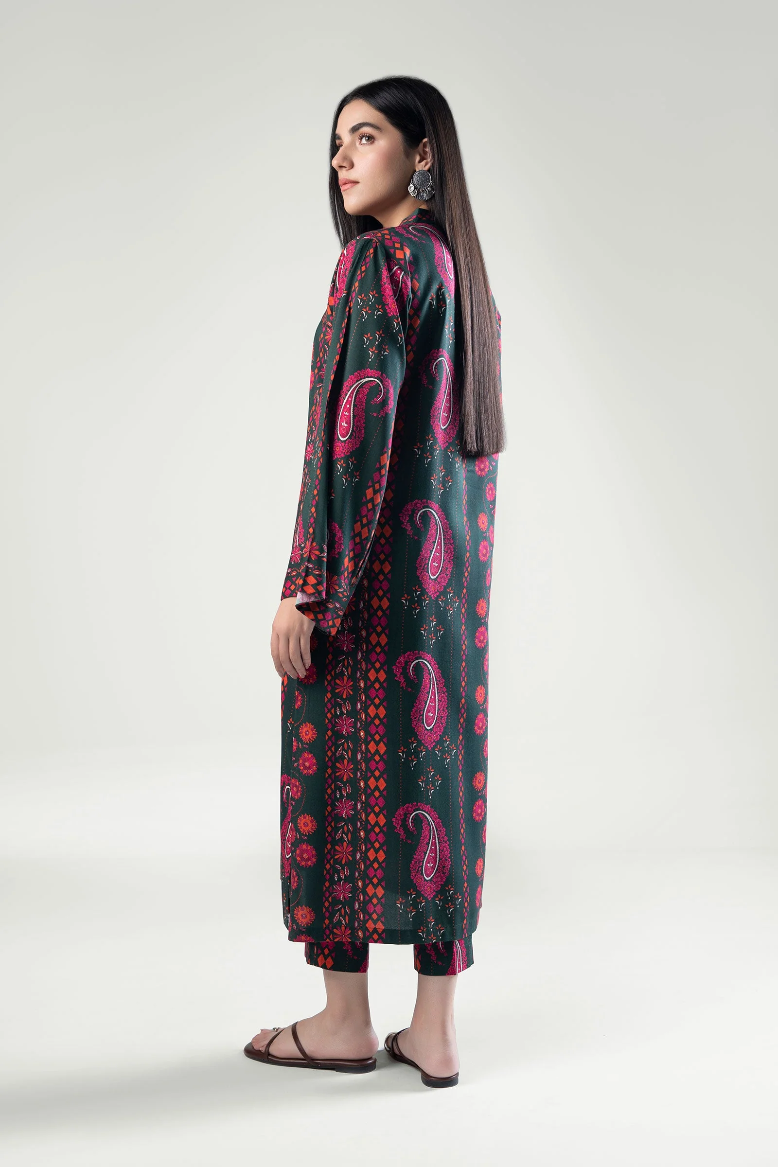 2 Pc Printed Linen Suit - Image 7