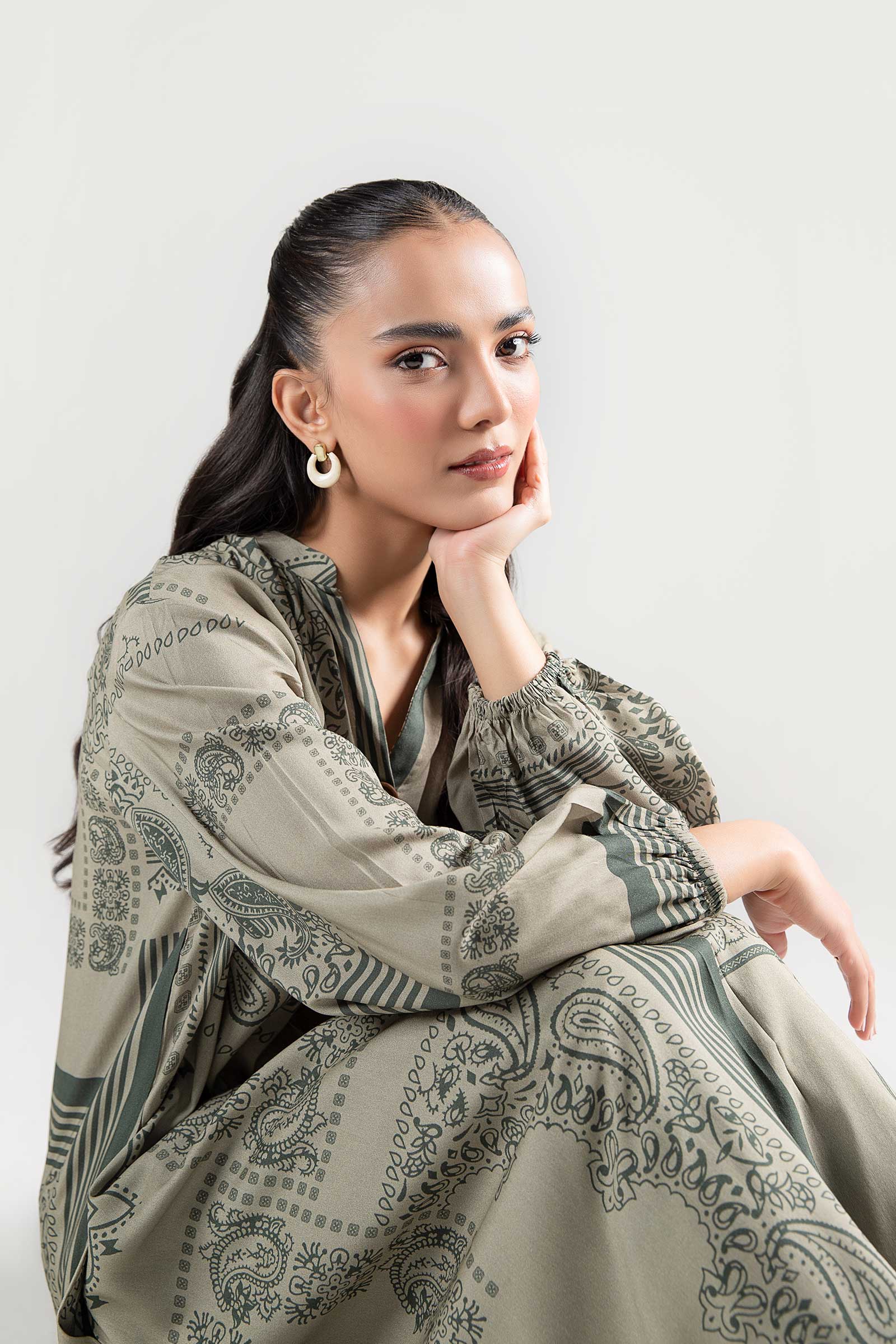 2 Pc Printed Twill Suit - Image 2