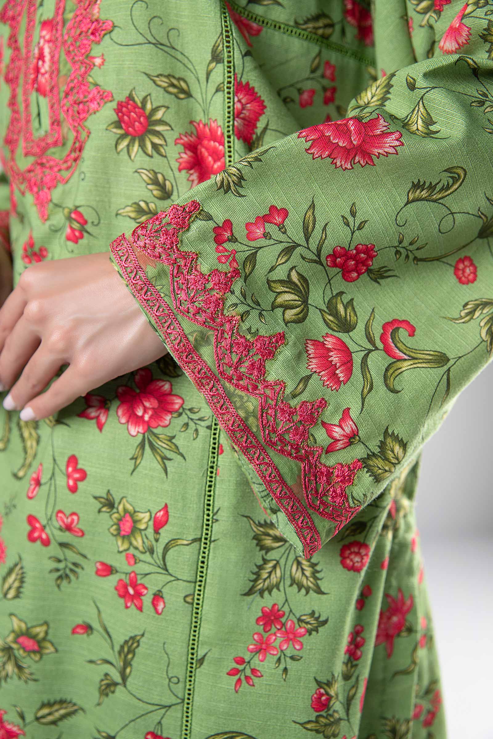 2 Pc Embroidered Khaddar Suit - Image 6