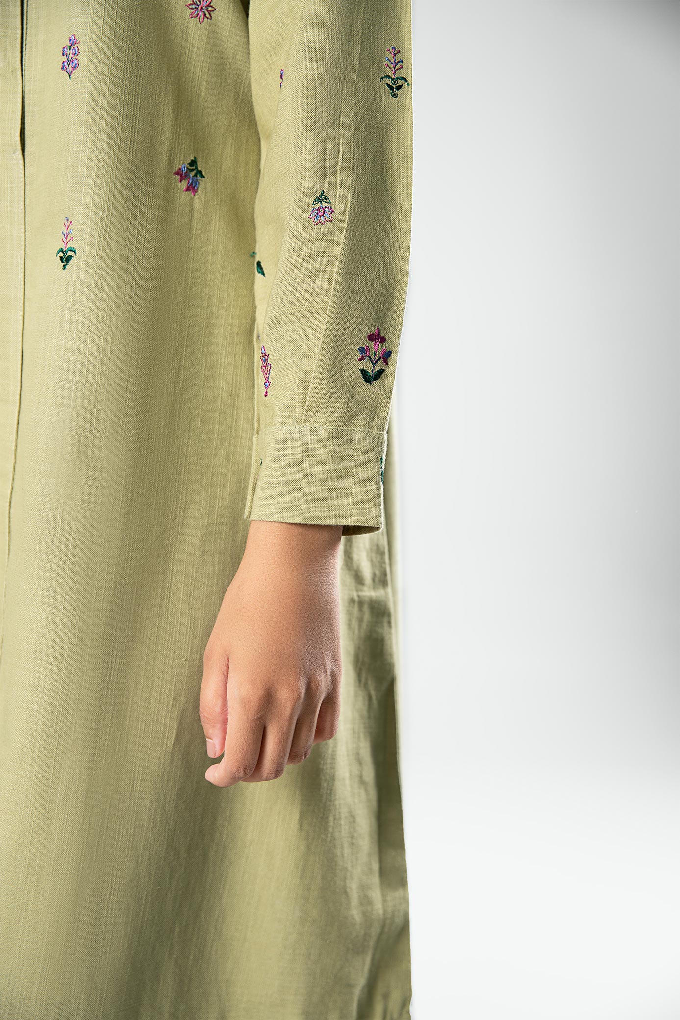 Embroidered Crosshatch Slub Tunic - Image 5