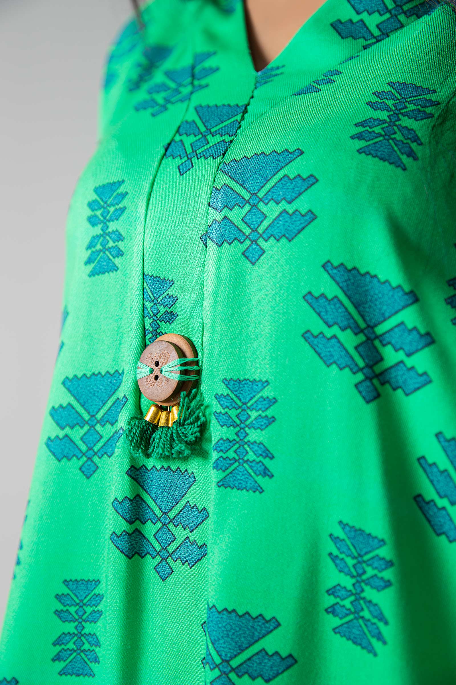 Printed Herringbone Shirt - Image 5