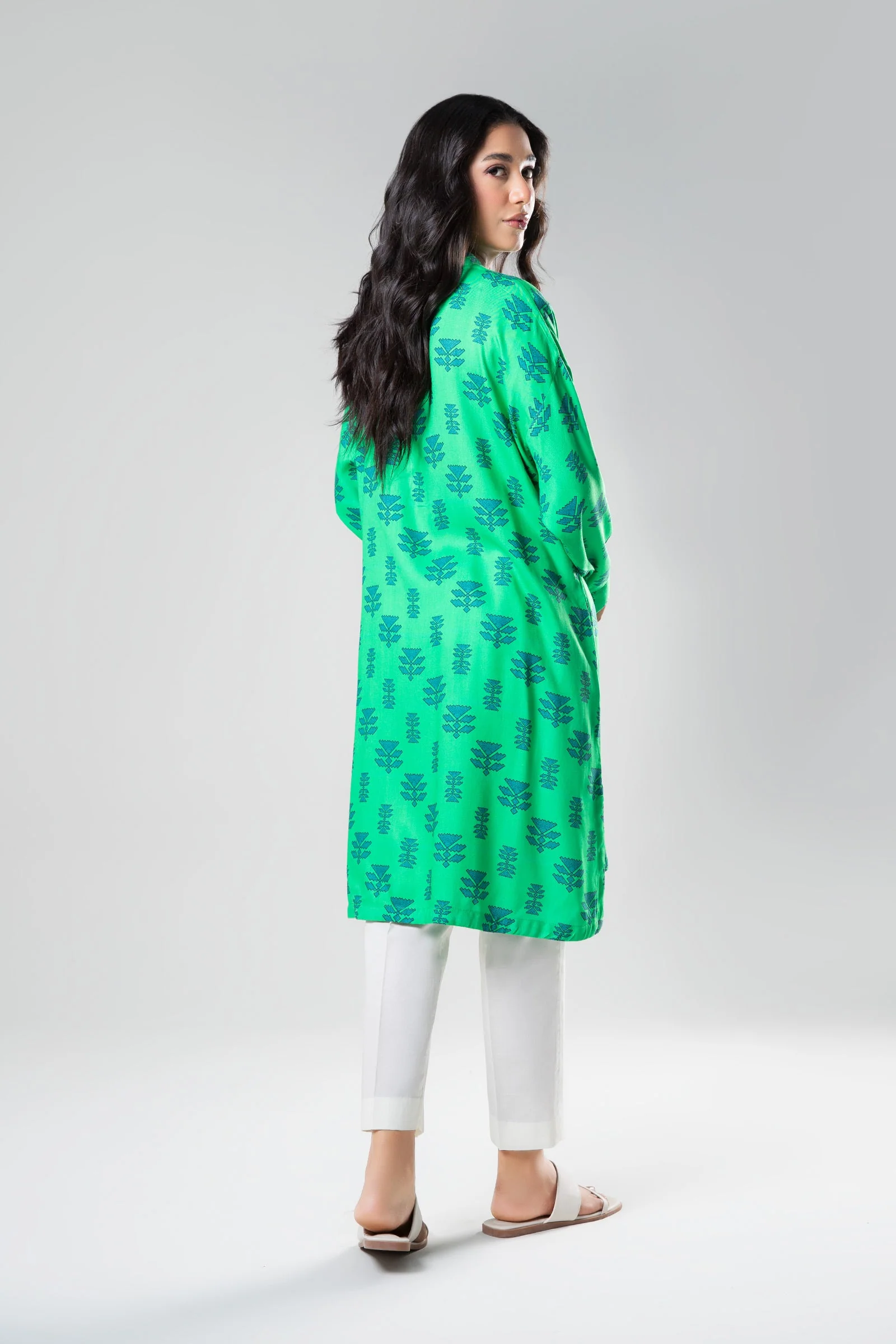 Printed Herringbone Shirt - Image 7