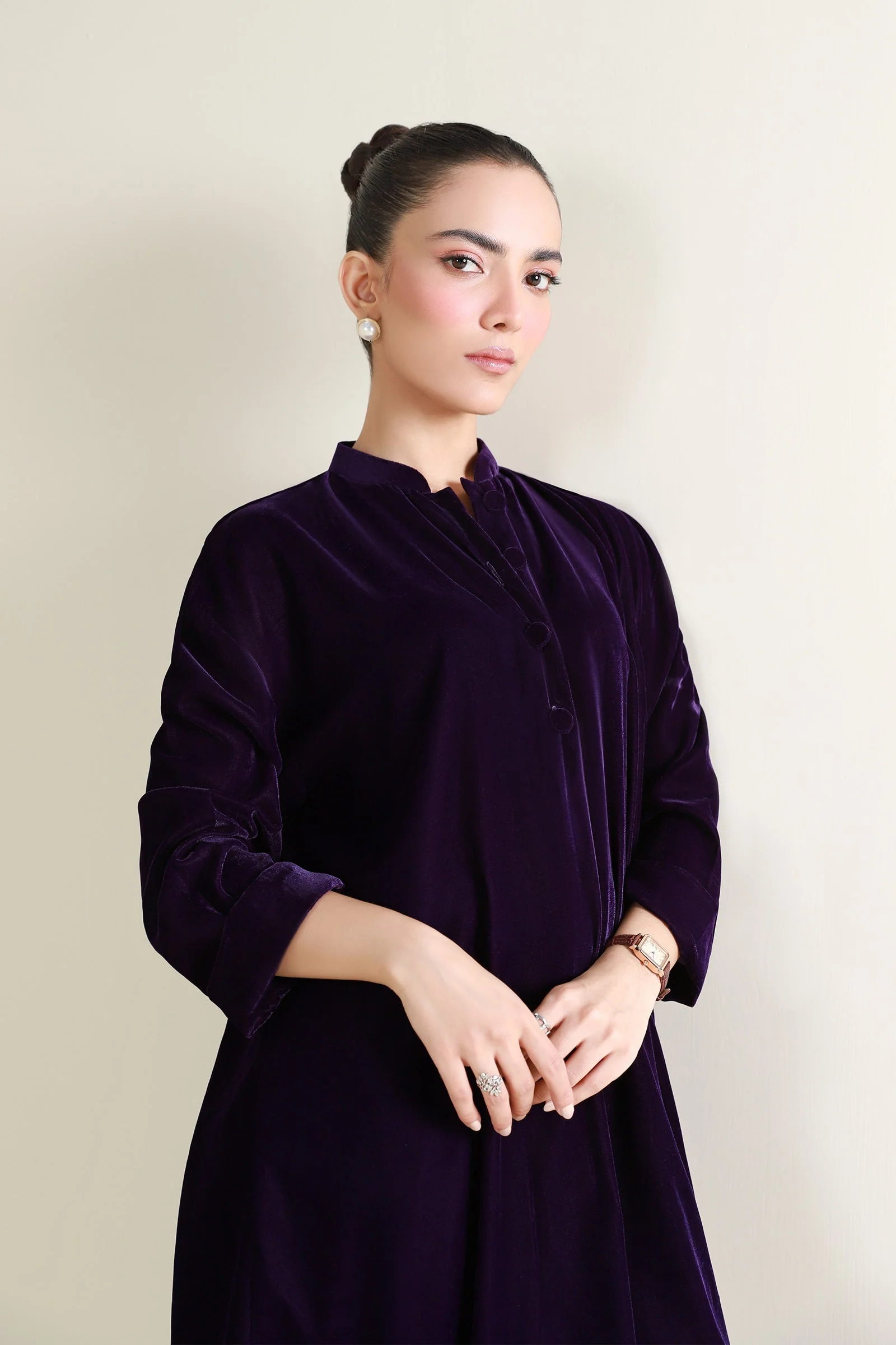 2 Pc Dyed Velvet Suit - Image 4