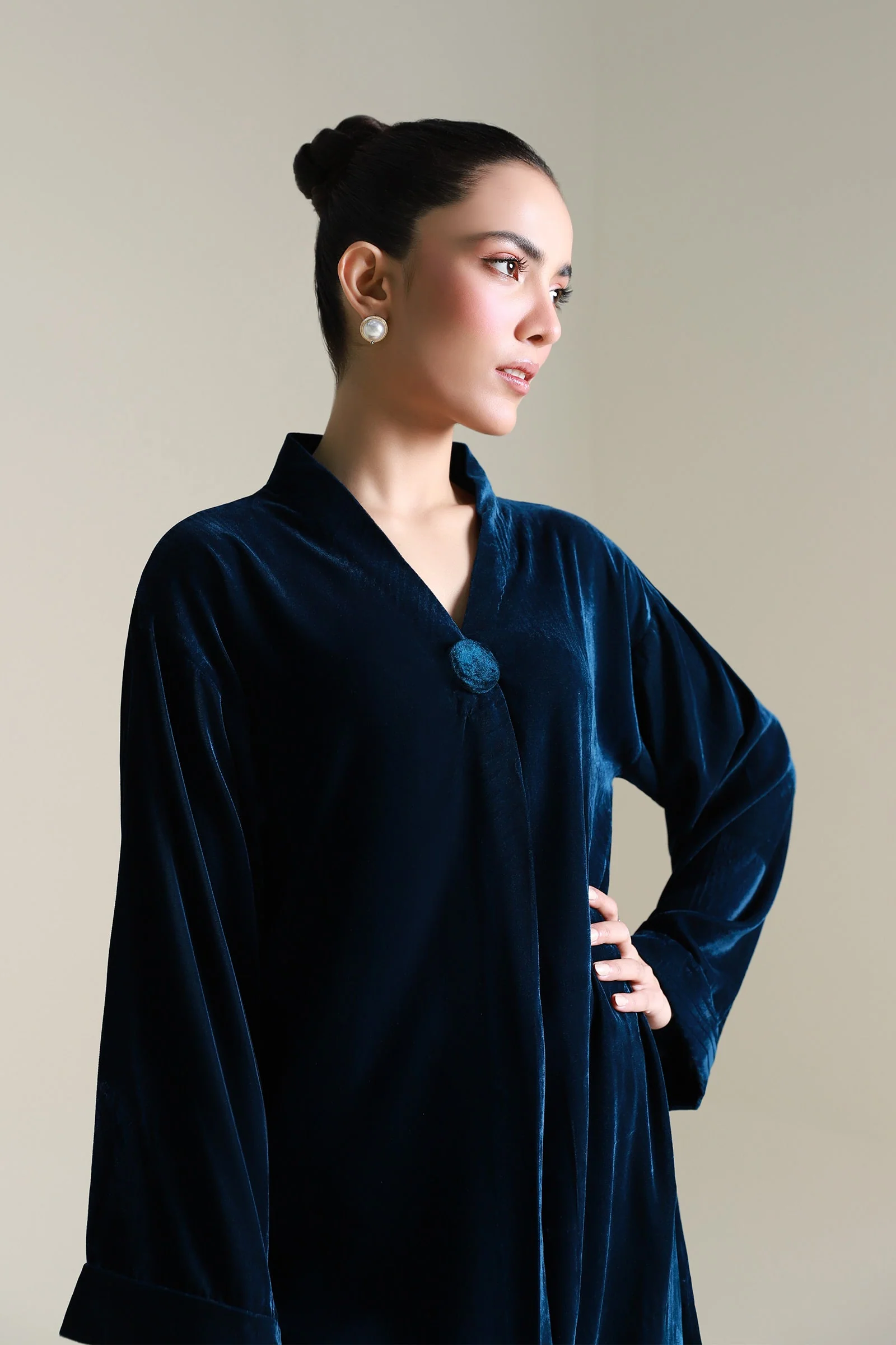 2 Pc Dyed Velvet Suit