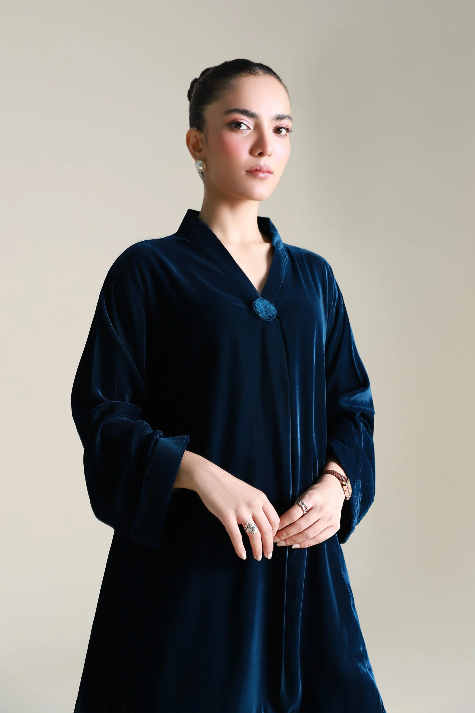2 Pc Dyed Velvet Suit - Image 3