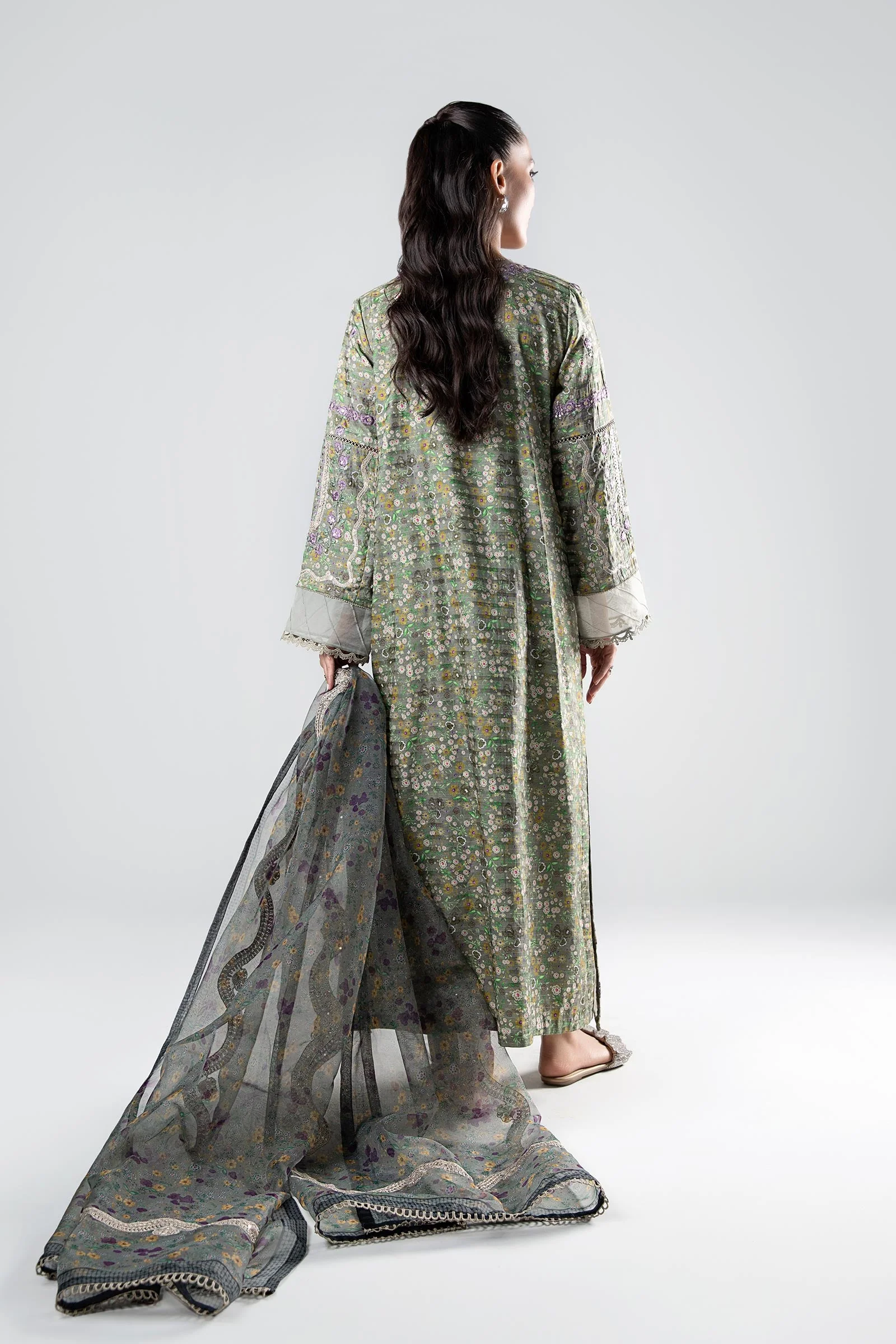 3 Pc Printed Textured Suit - Image 7