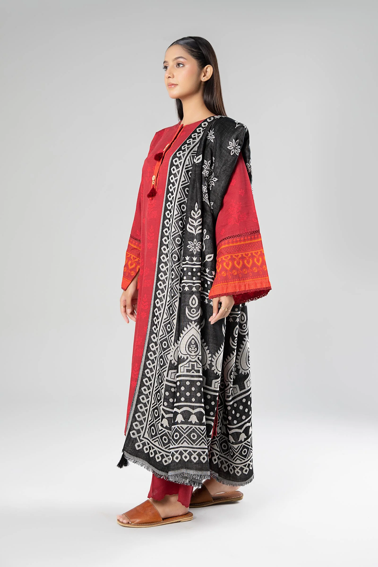 2 Pc Printed Linen Suit - Image 10