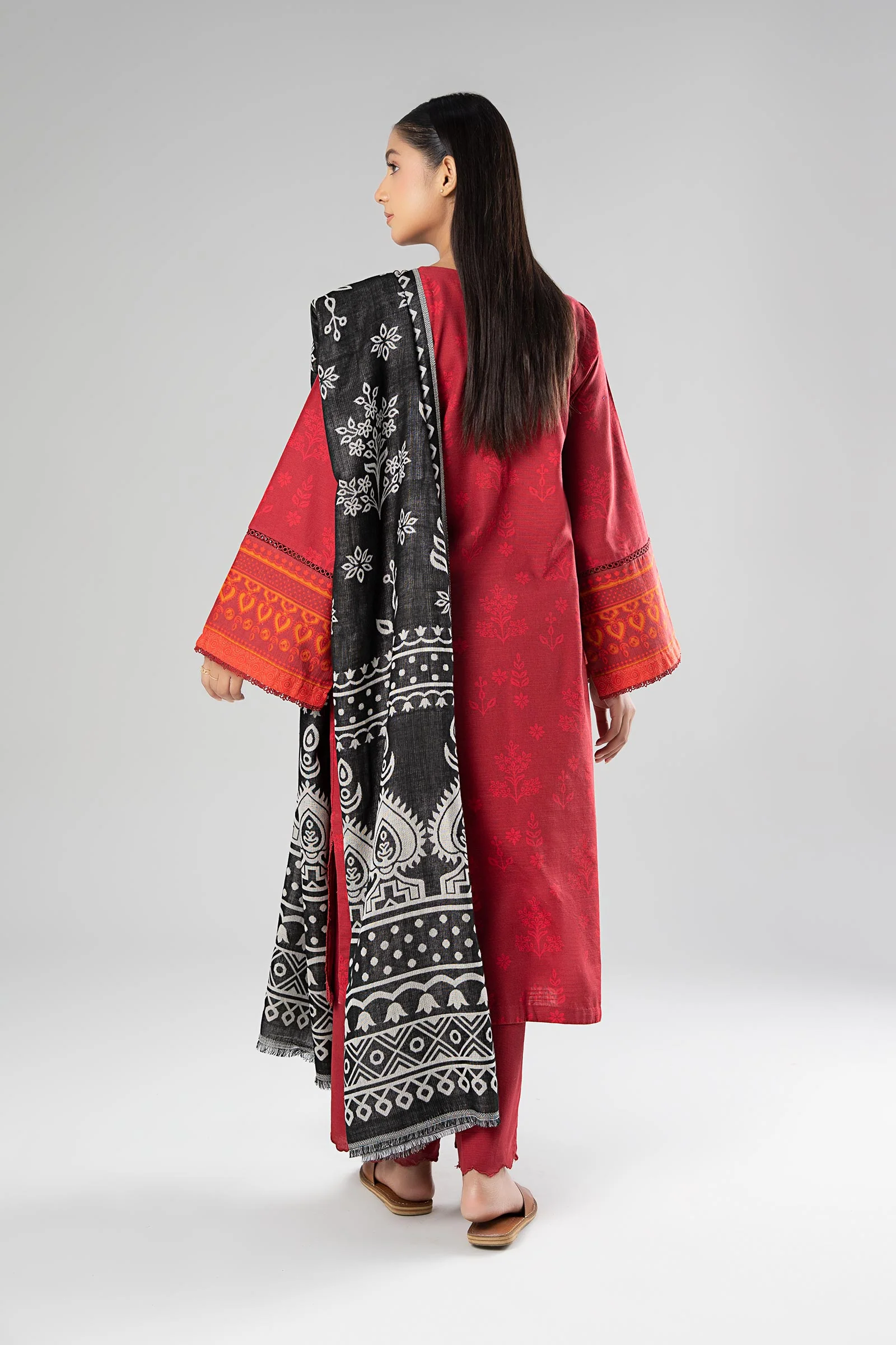 2 Pc Printed Linen Suit - Image 12