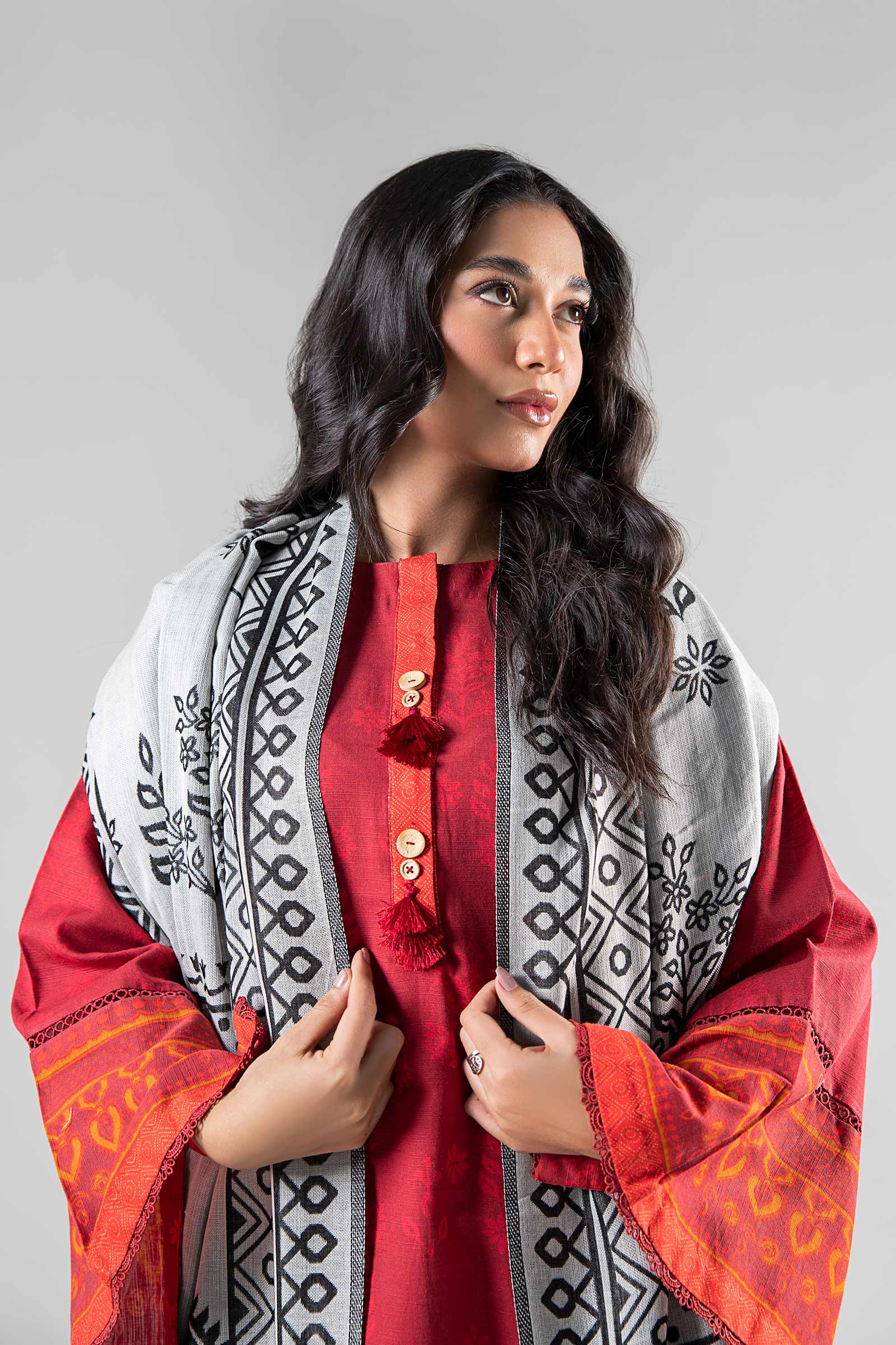 2 Pc Printed Linen Suit - Image 4