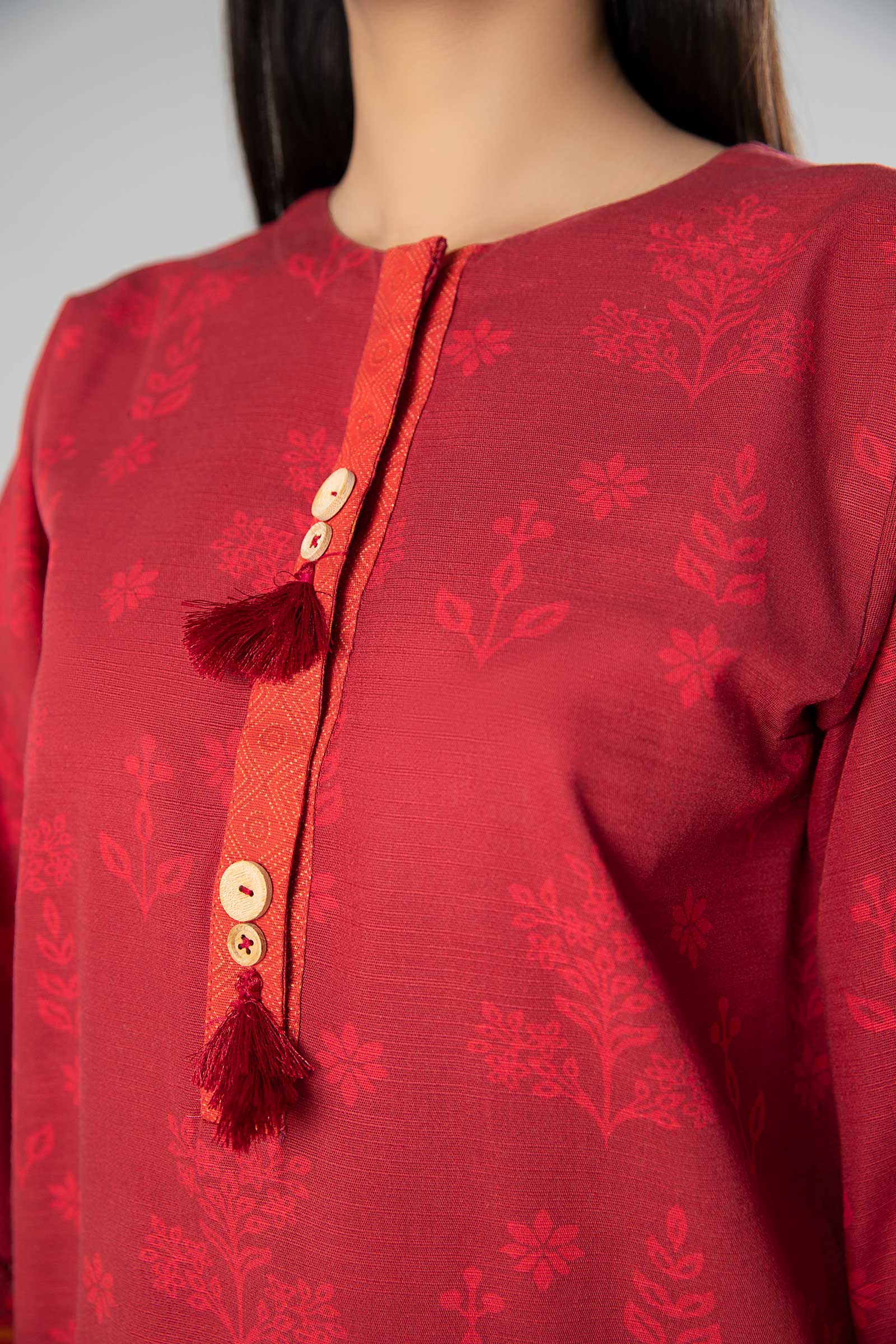 2 Pc Printed Linen Suit - Image 7
