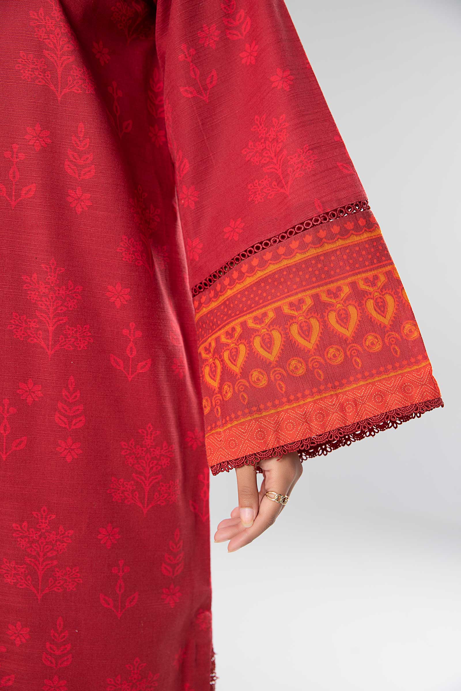 2 Pc Printed Linen Suit - Image 8
