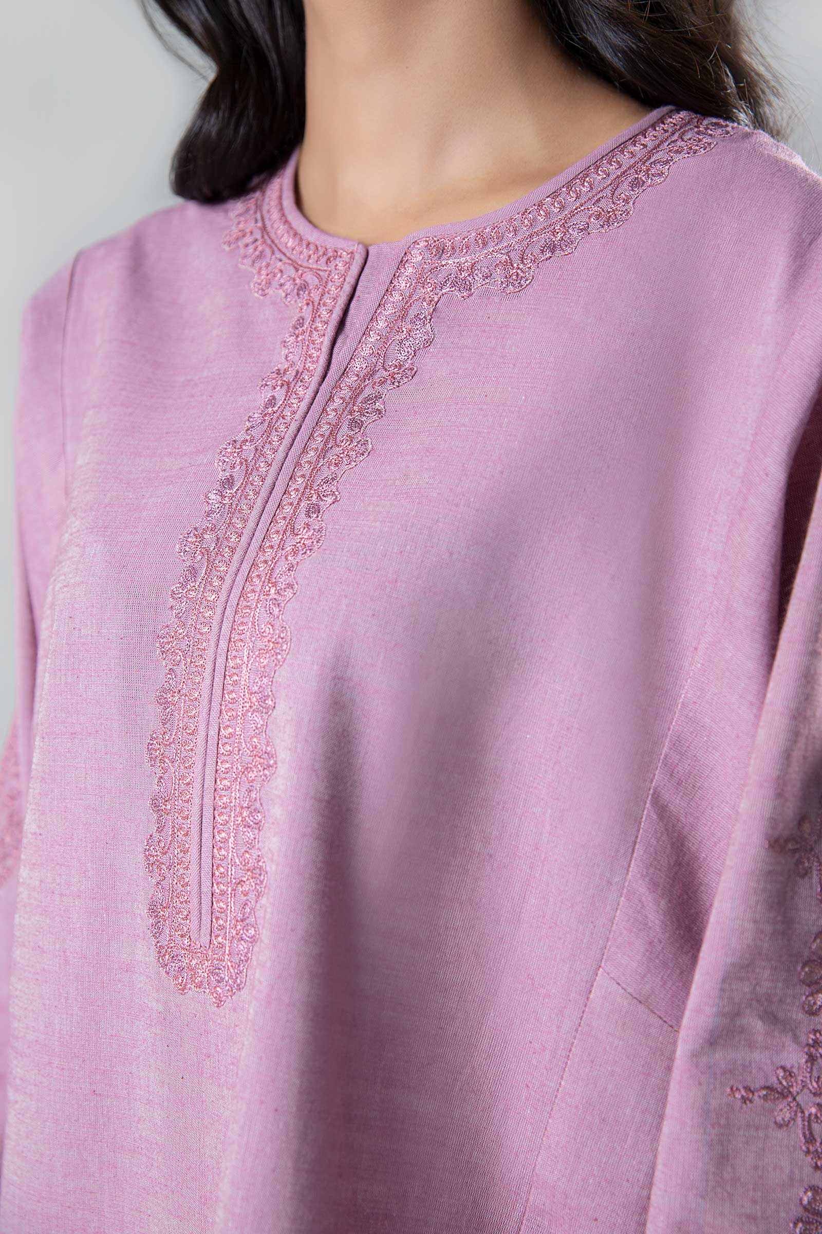 2 Pc Embroidered Yarn Dyed Suit - Image 5