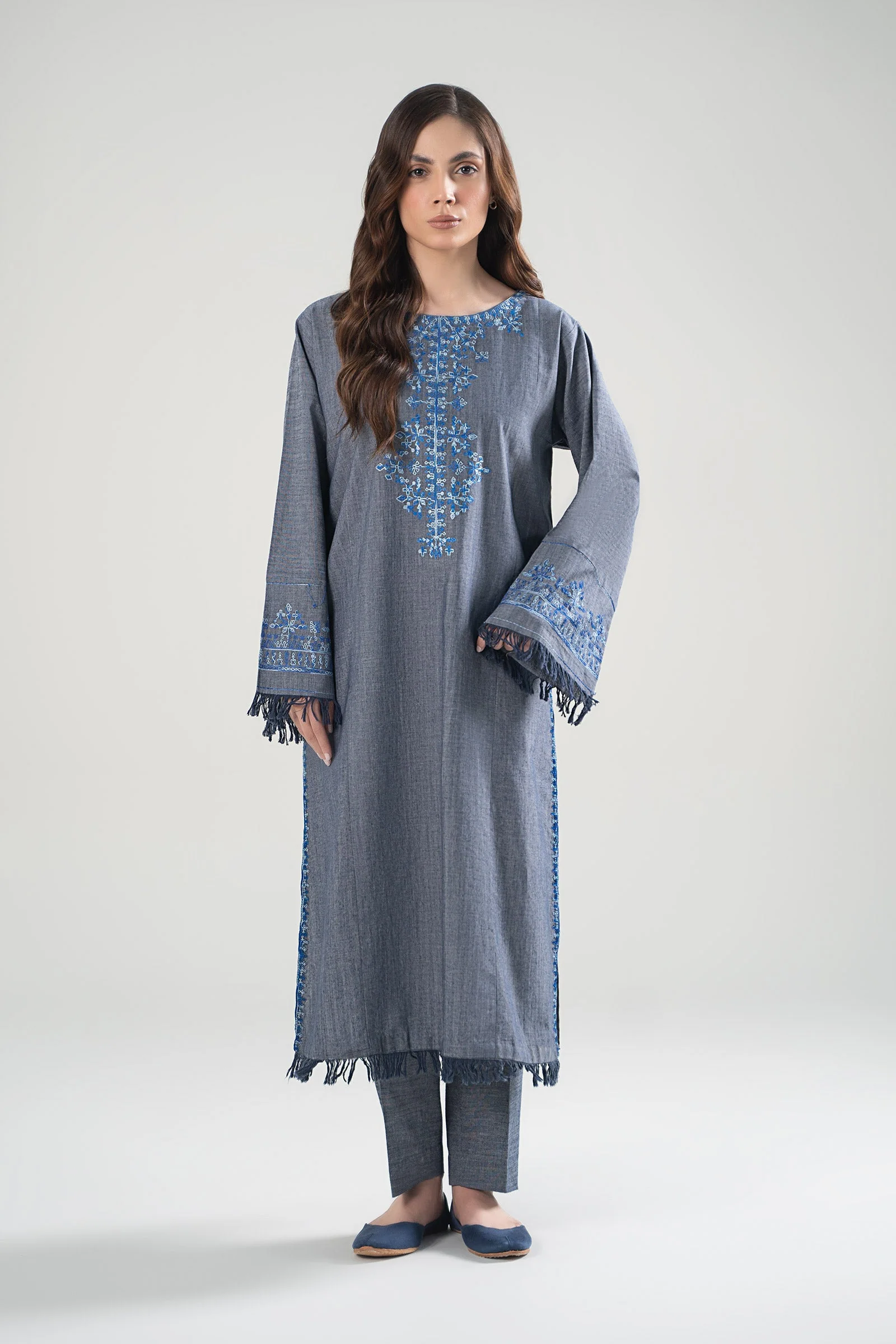 Embroidered Yarn Dyed Shirt