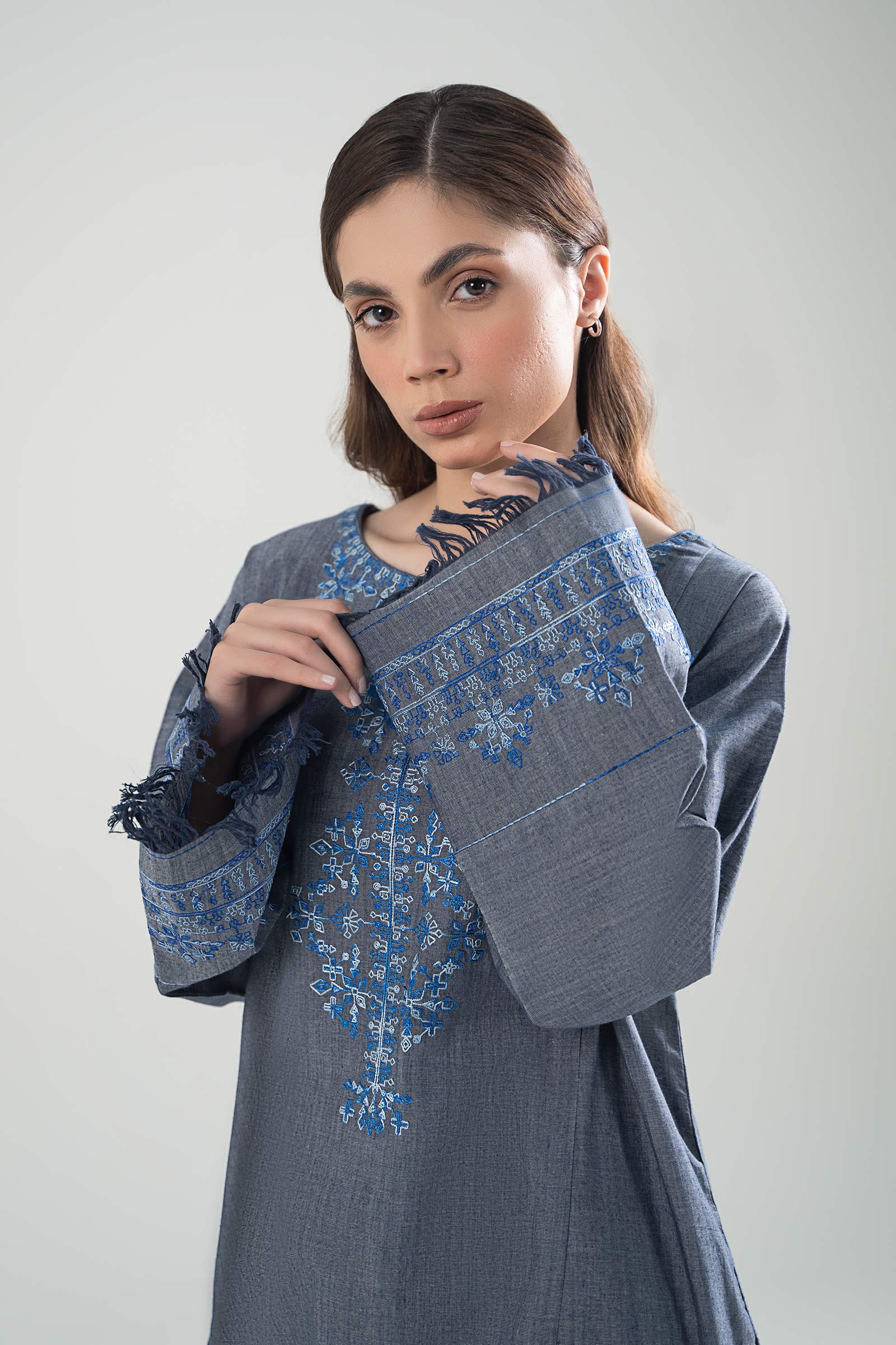 Embroidered Yarn Dyed Shirt - Image 2