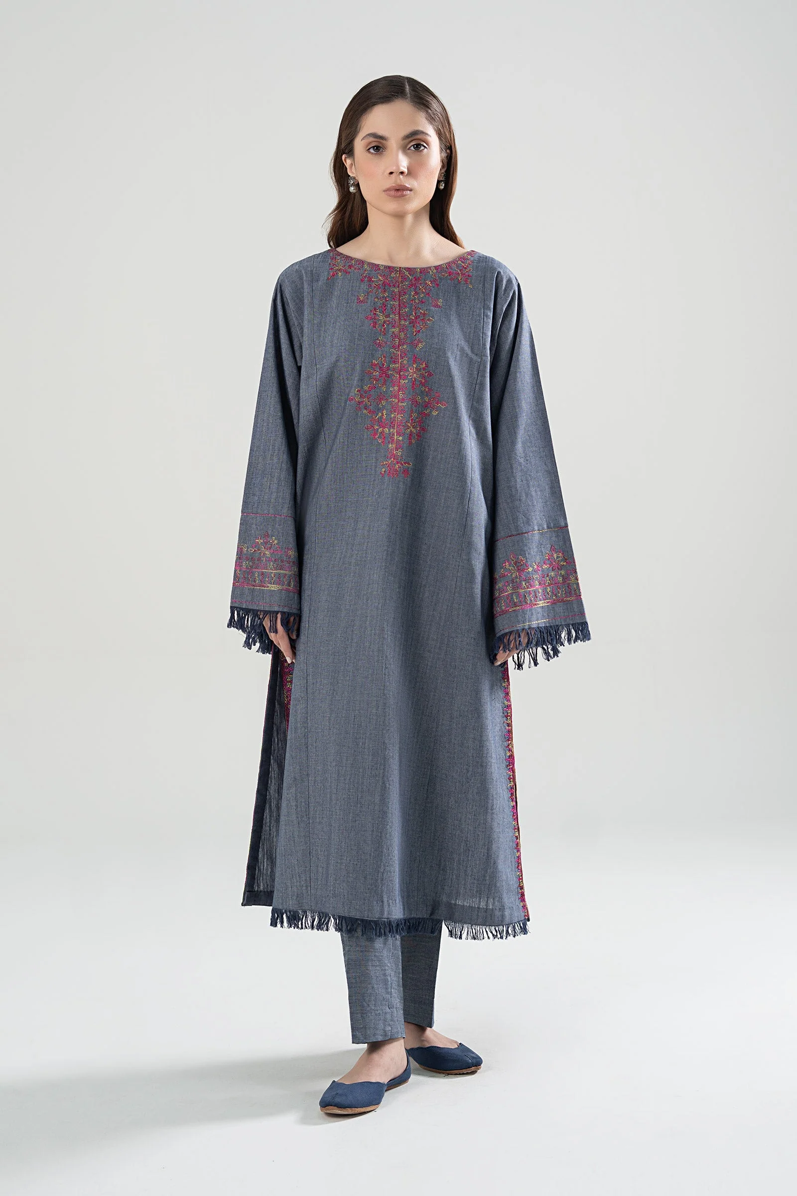 Embroidered Yarn Dyed Shirt