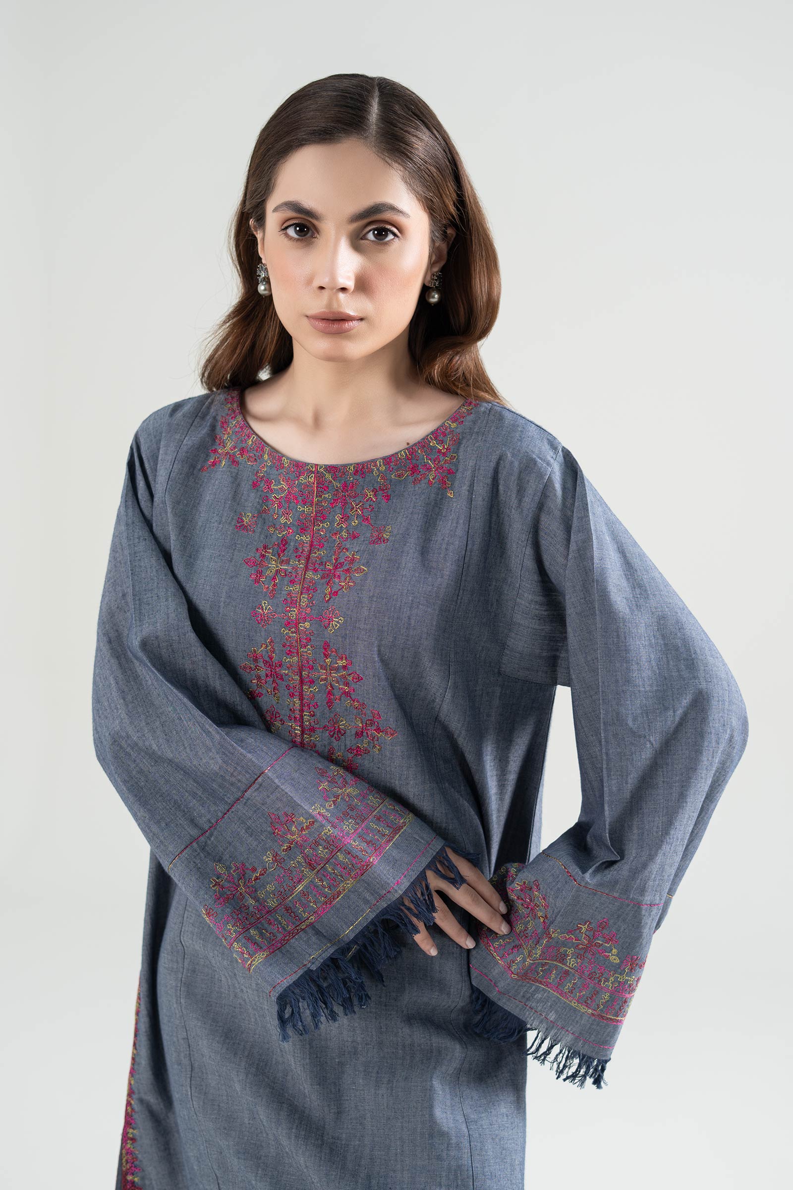 Embroidered Yarn Dyed Shirt - Image 2