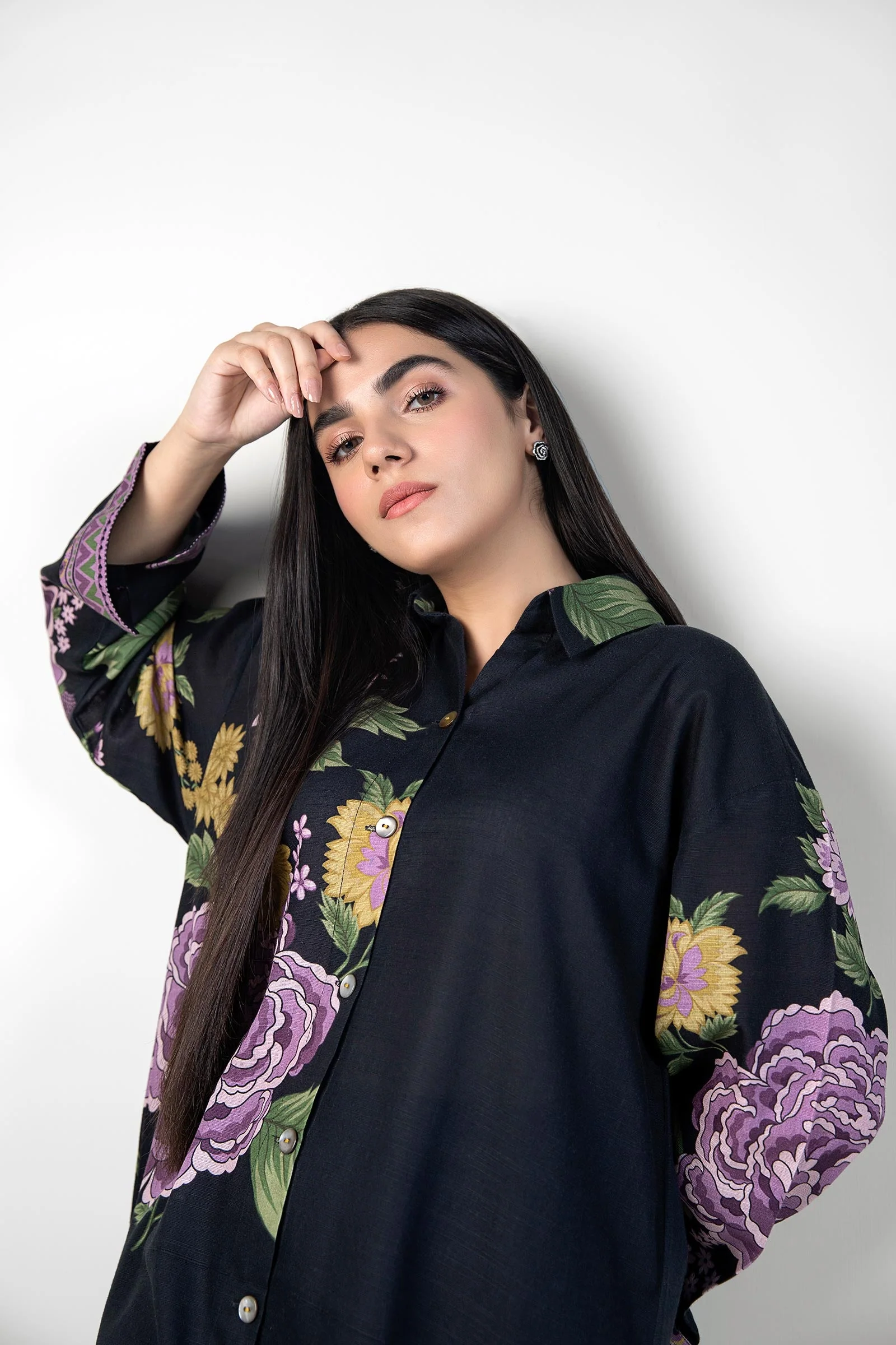Printed Khaddar Shirt