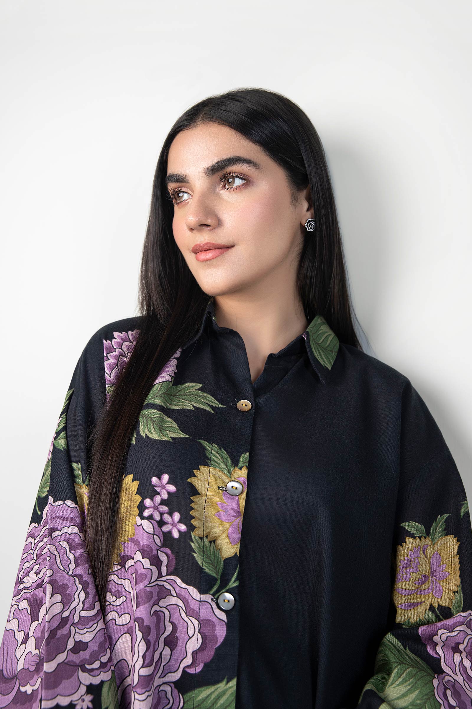 Printed Khaddar Shirt - Image 7