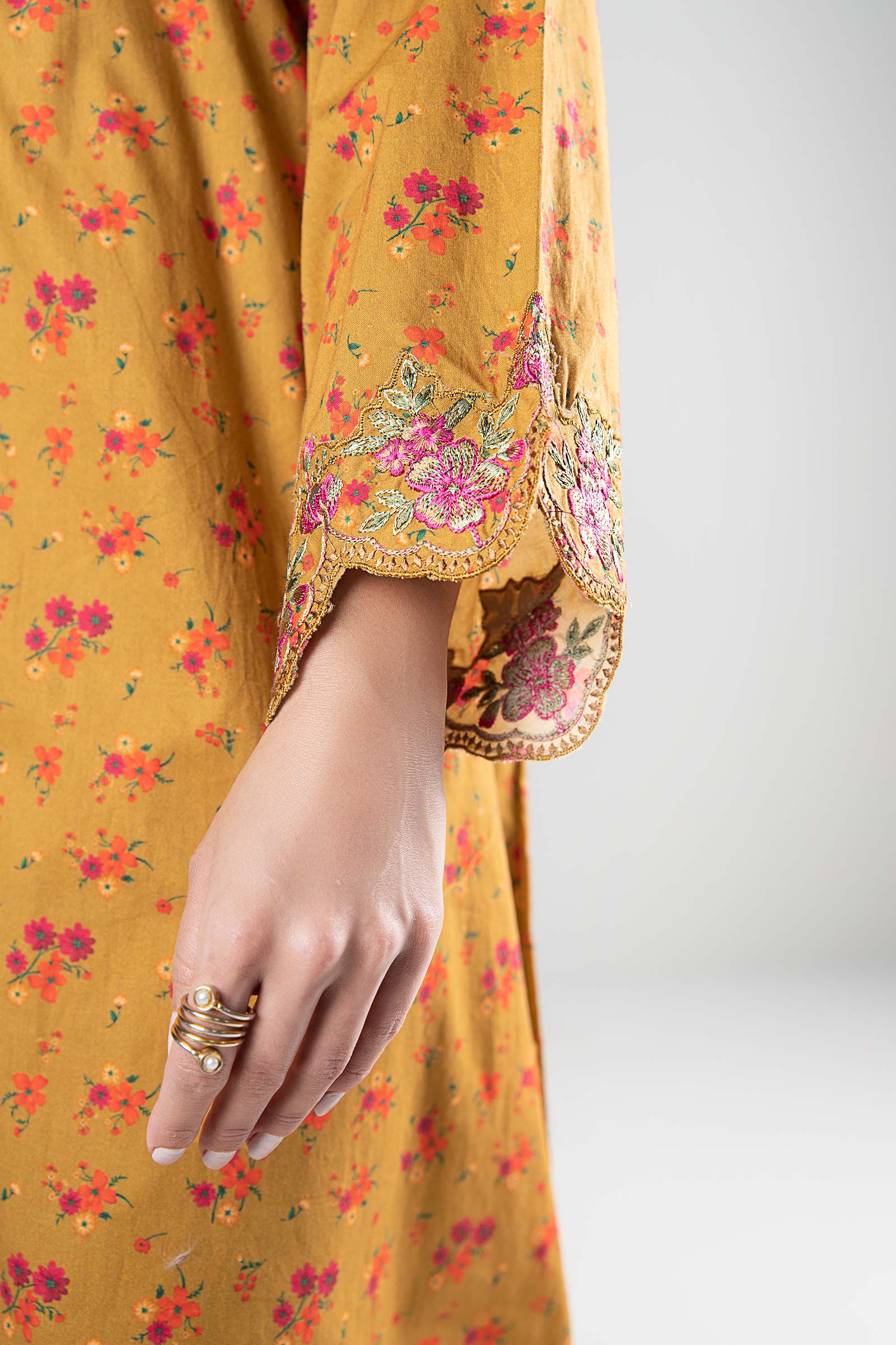 2 Pc Printed Cambric Suit - Image 4