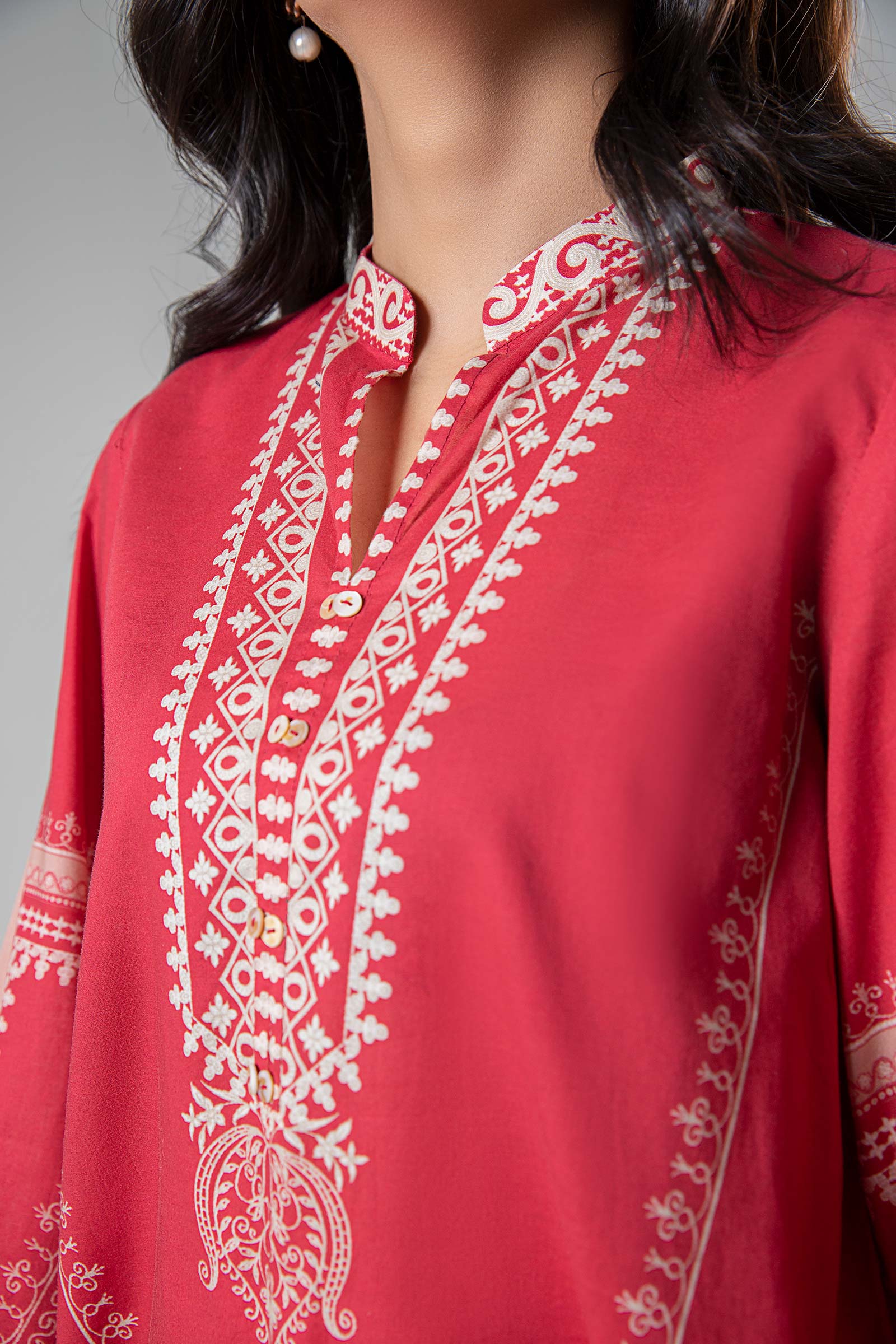 2 Pc Printed Cambric Suit - Image 3
