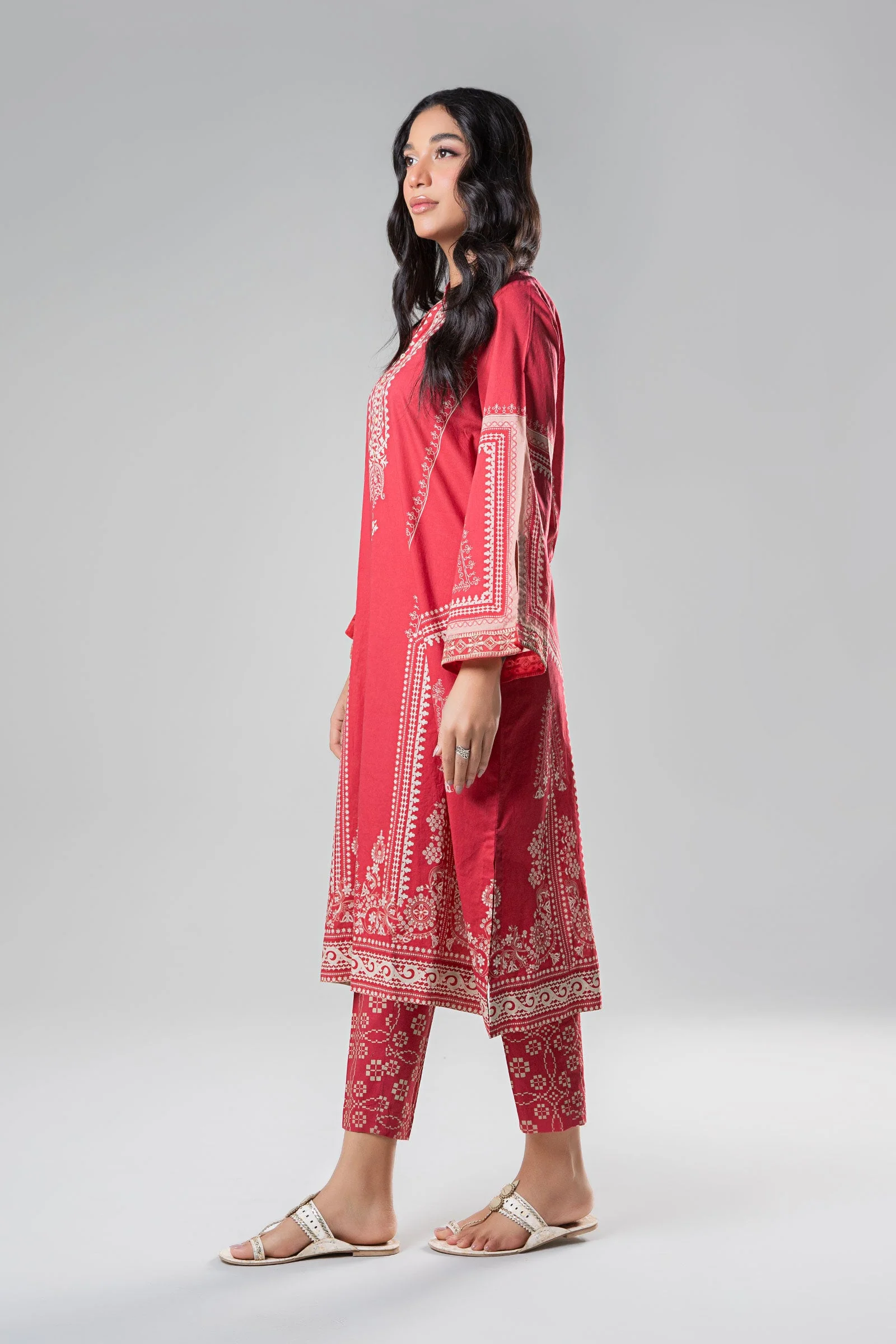 2 Pc Printed Cambric Suit - Image 4