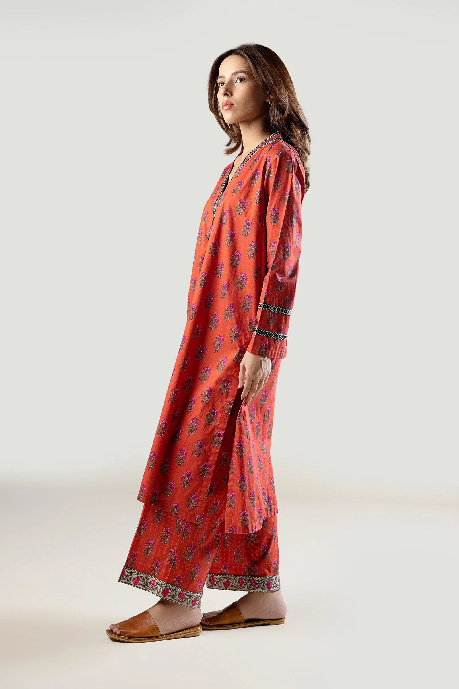 2 Pc Printed Cambric Suit