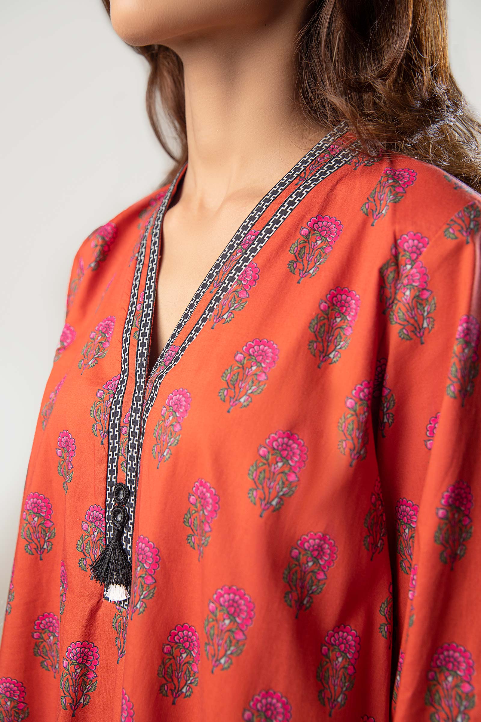 2 Pc Printed Cambric Suit - Image 5