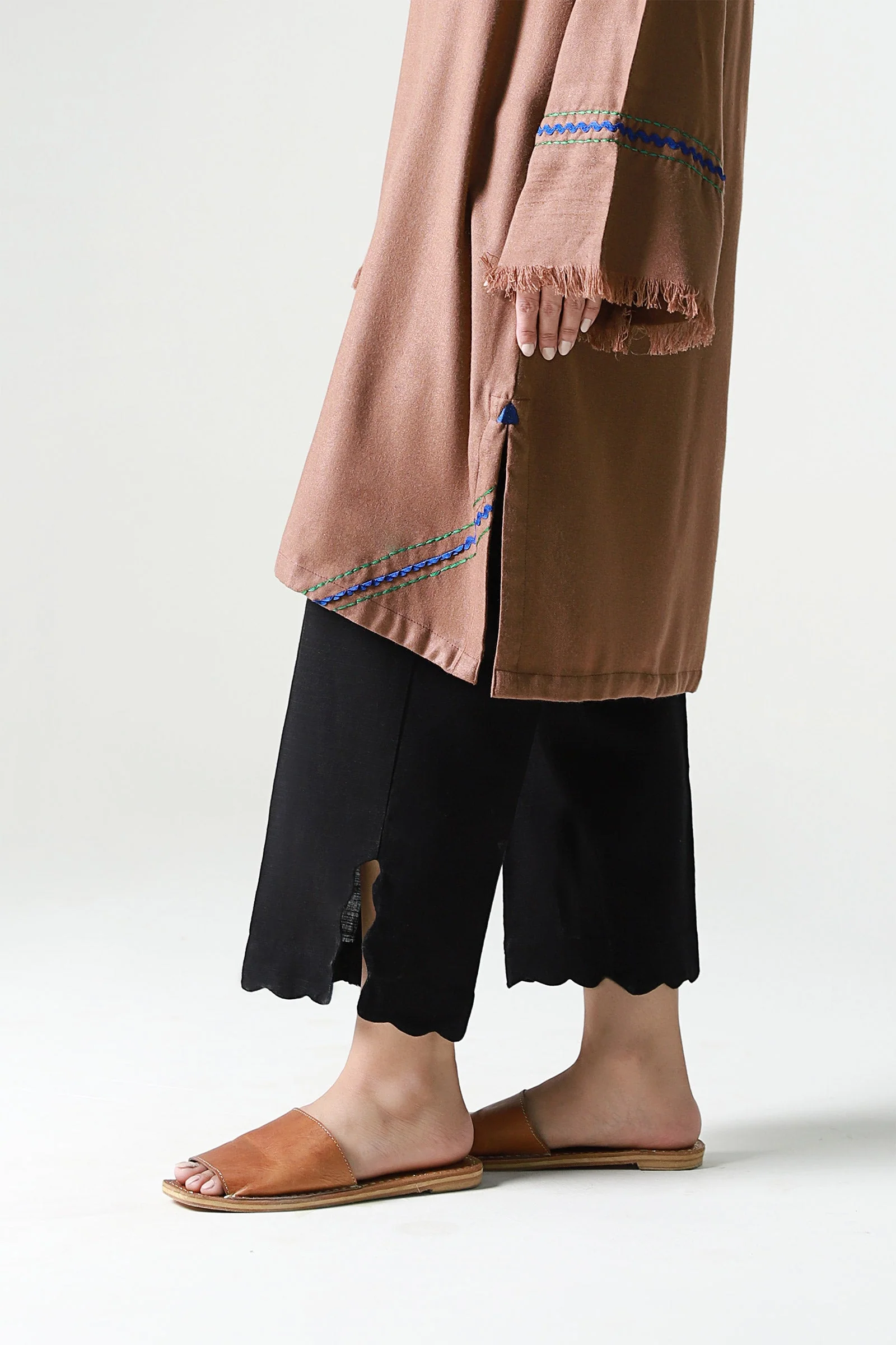 Dyed Khaddar Trouser - Image 2