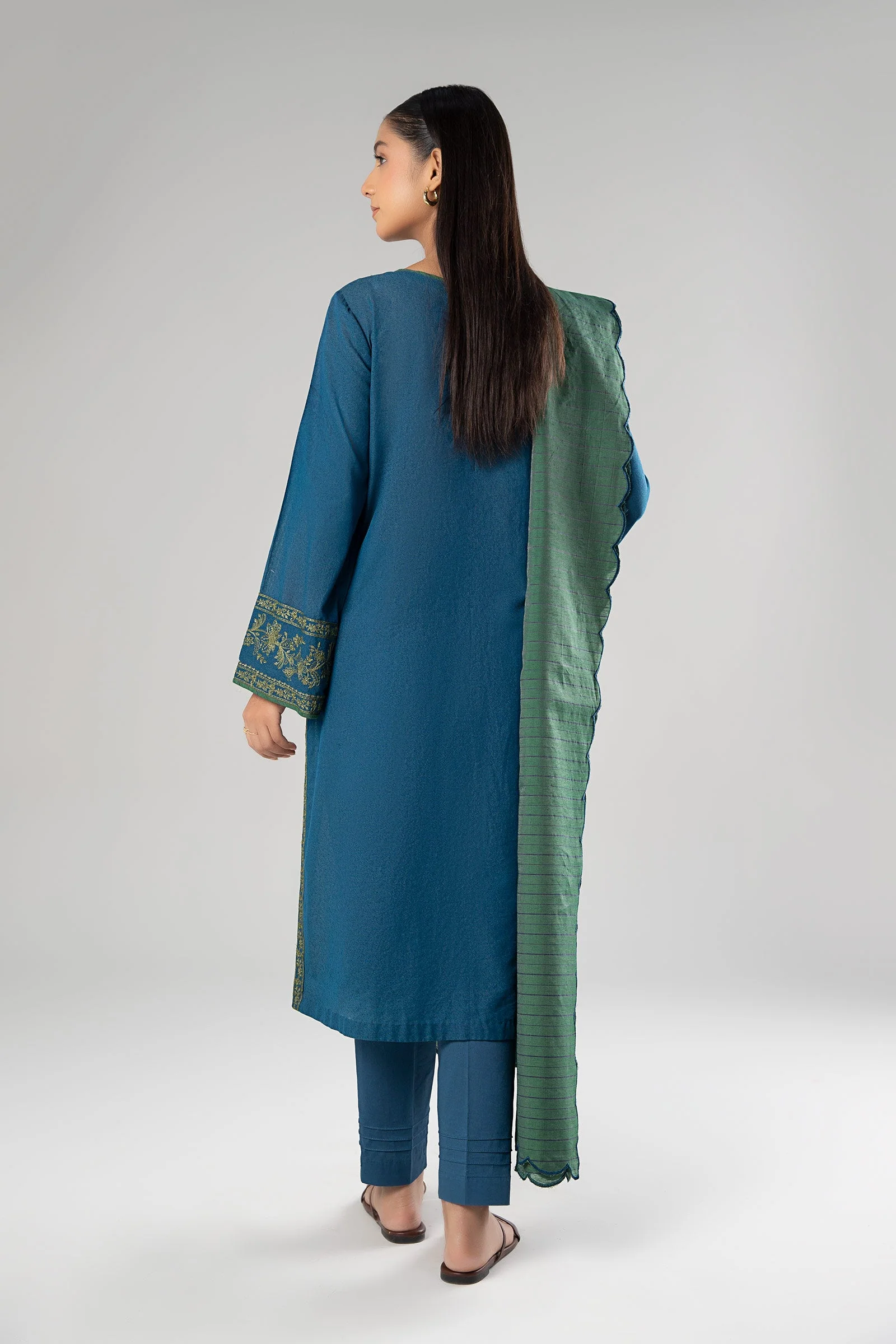 3 Pc Embroidered Neps Suit - Image 6