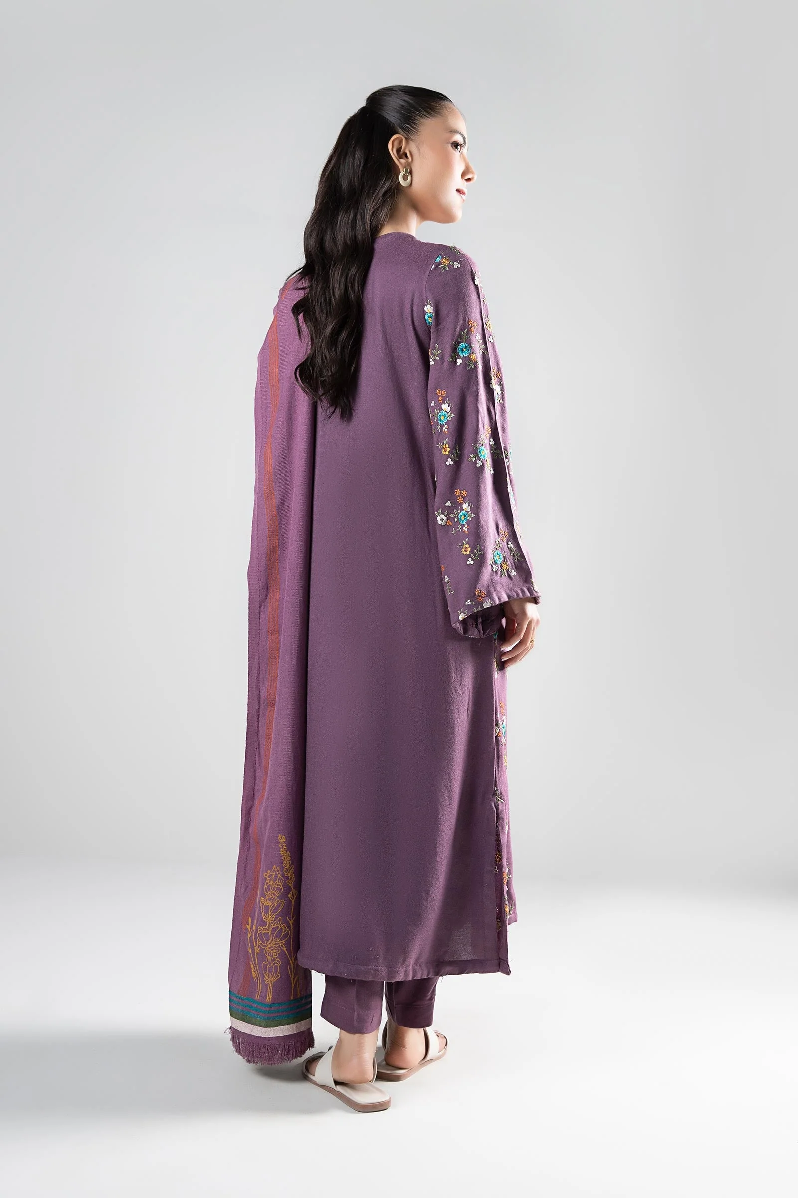 3 Pc Embroidered Wool Suit - Image 6