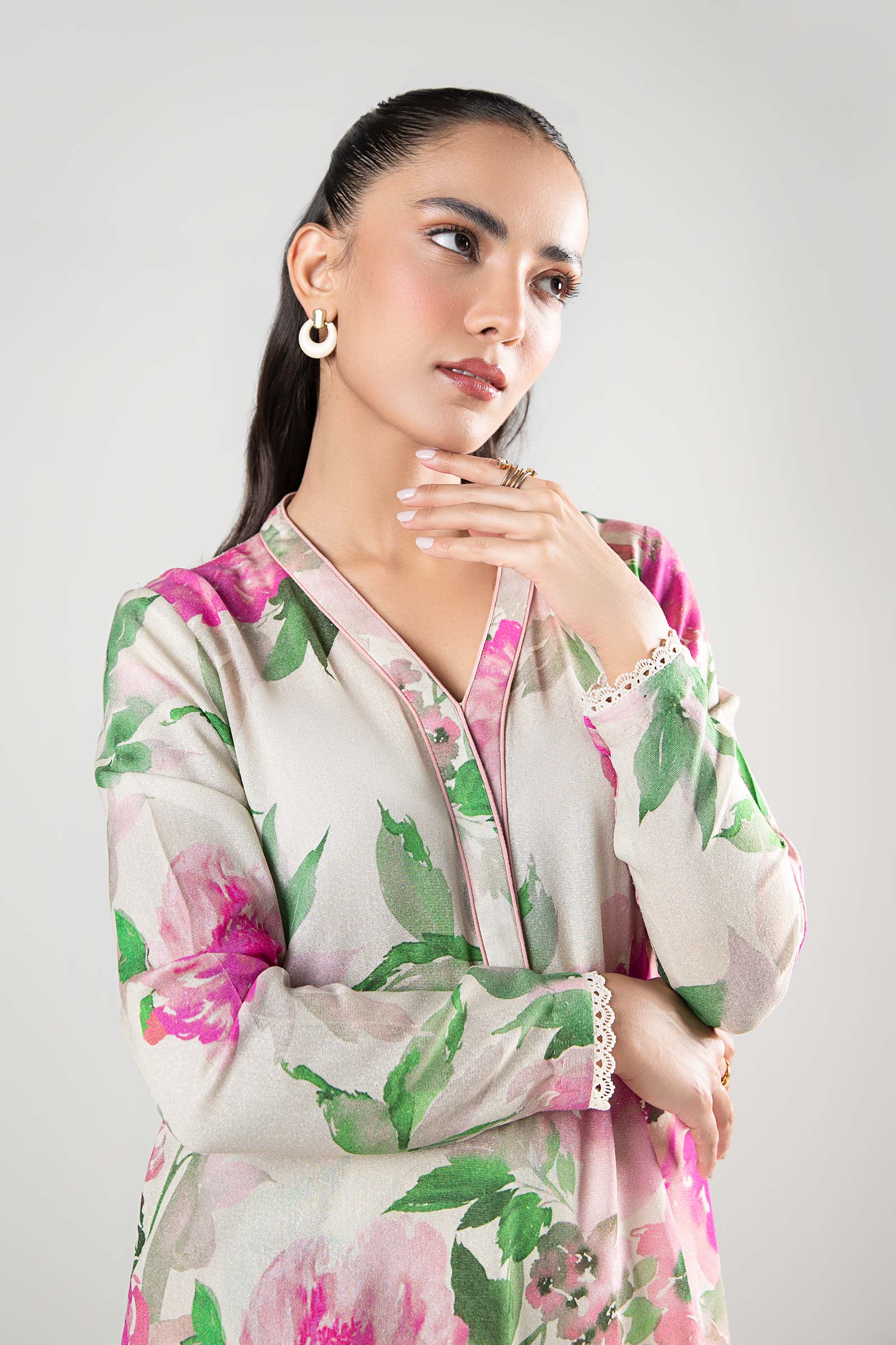 2 Pc Printed Karandi Suit - Image 2