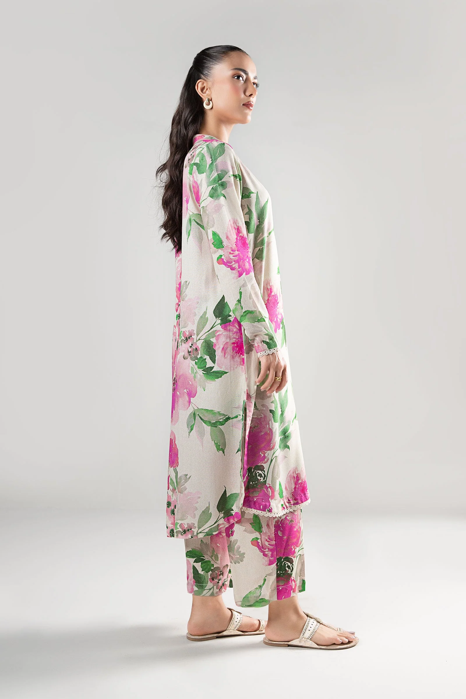 2 Pc Printed Karandi Suit - Image 3