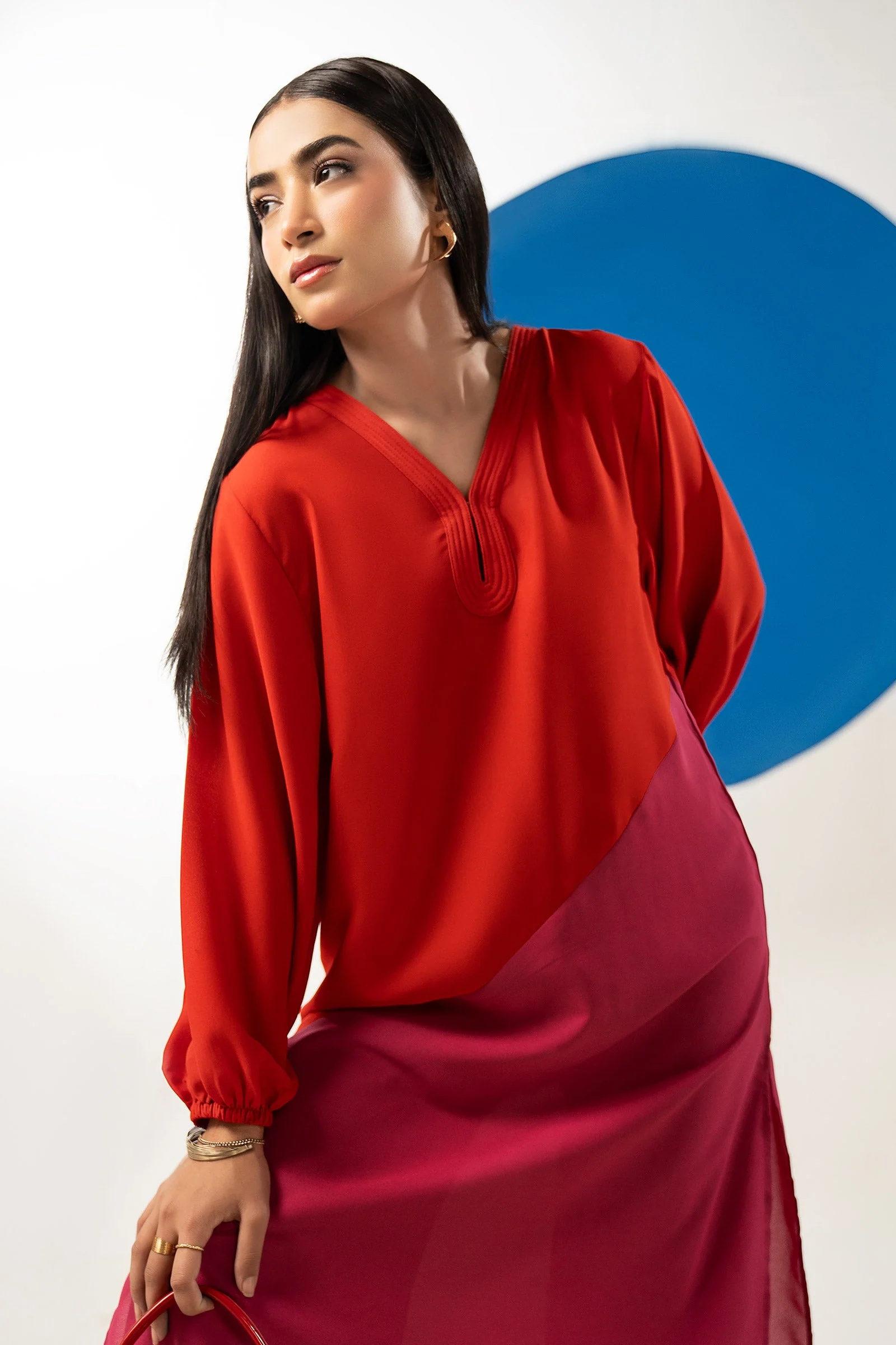2 Pc Dyed Georgette Suit - Image 4