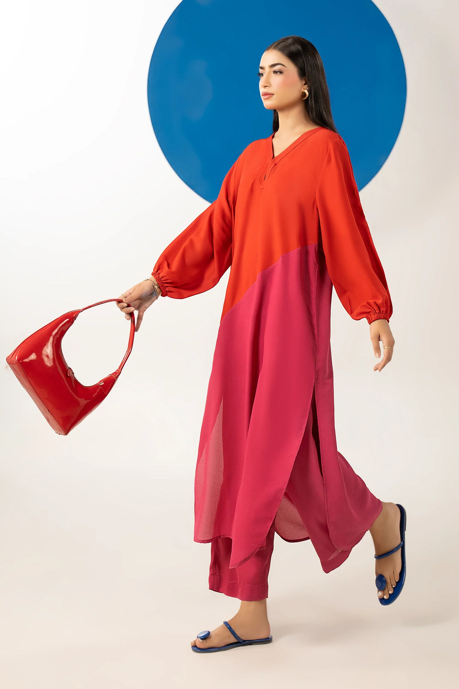 2 Pc Dyed Georgette Suit - Image 6