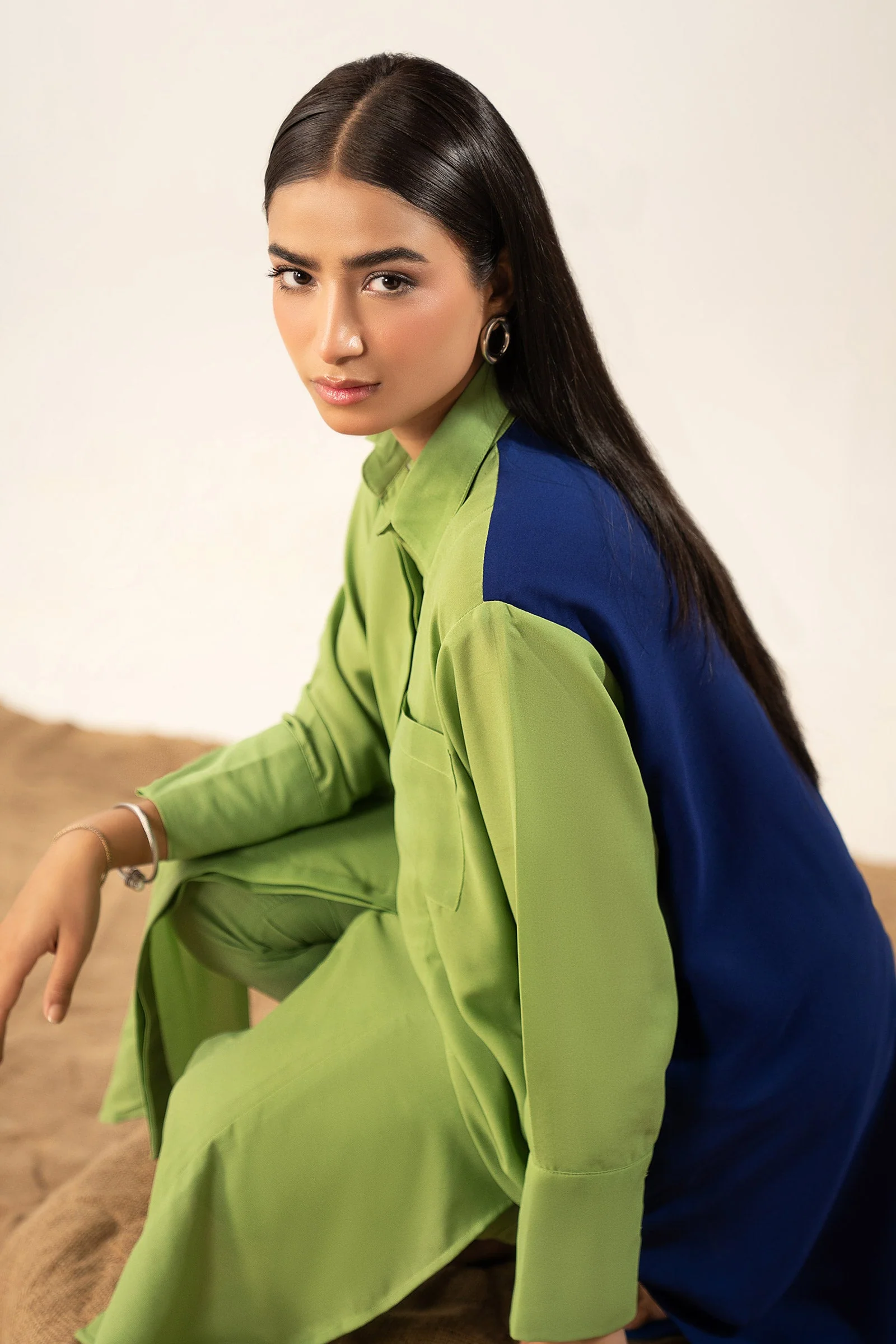 2 Pc Dyed Georgette Suit - Image 2