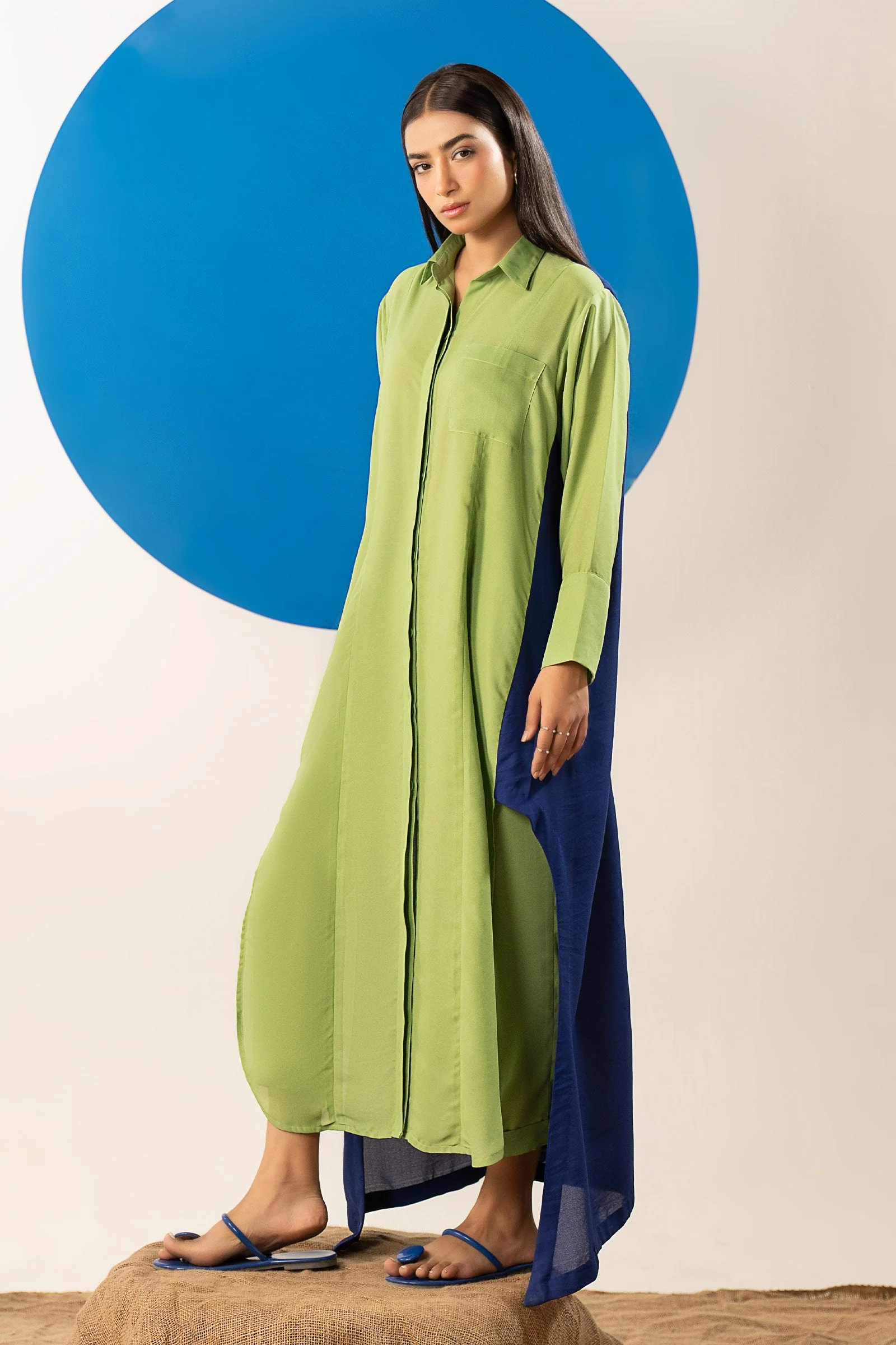 2 Pc Dyed Georgette Suit - Image 3