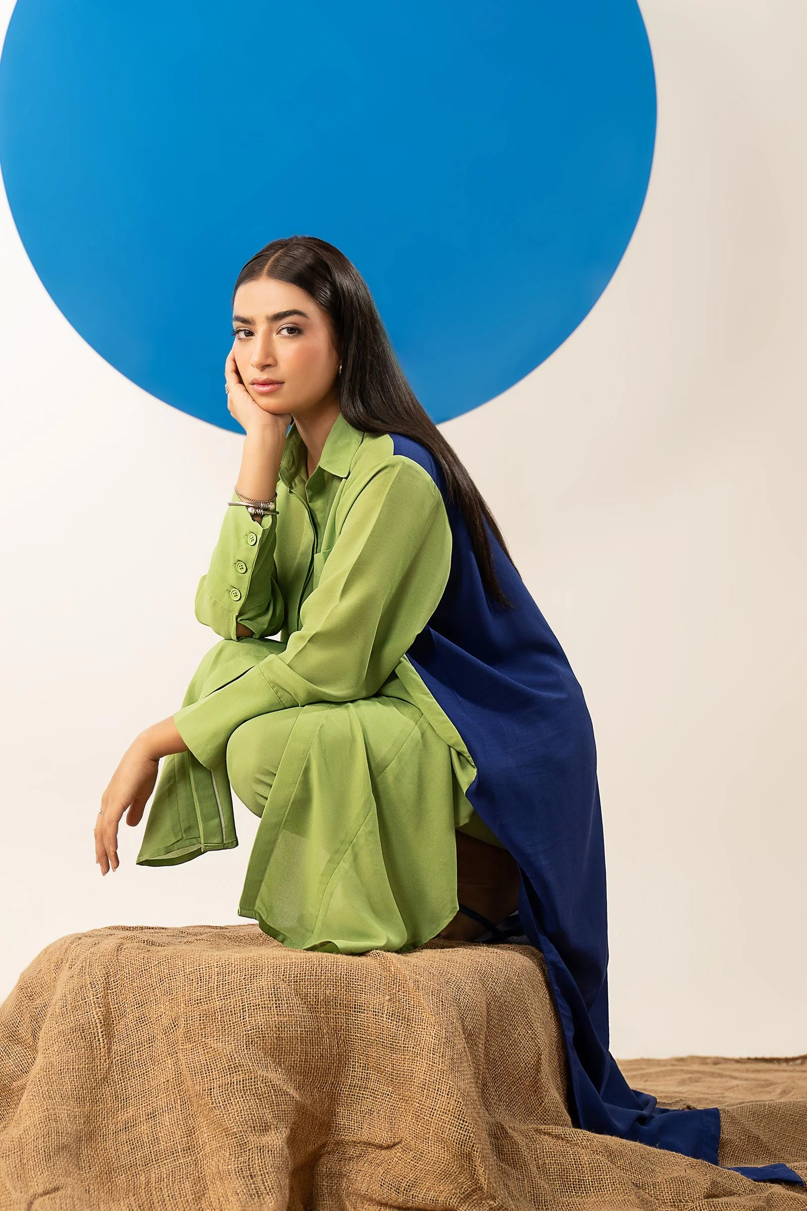 2 Pc Dyed Georgette Suit - Image 4