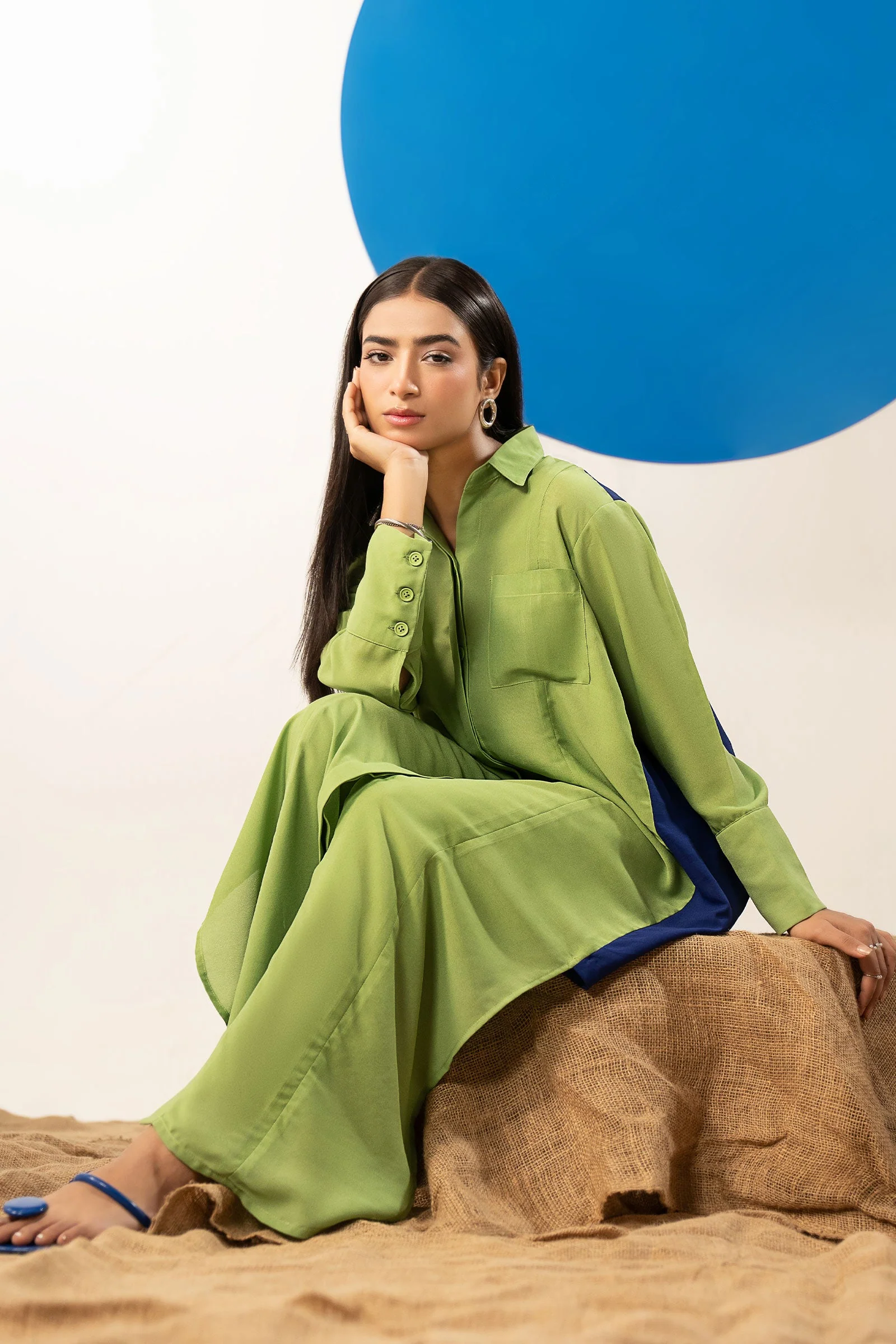 2 Pc Dyed Georgette Suit - Image 5