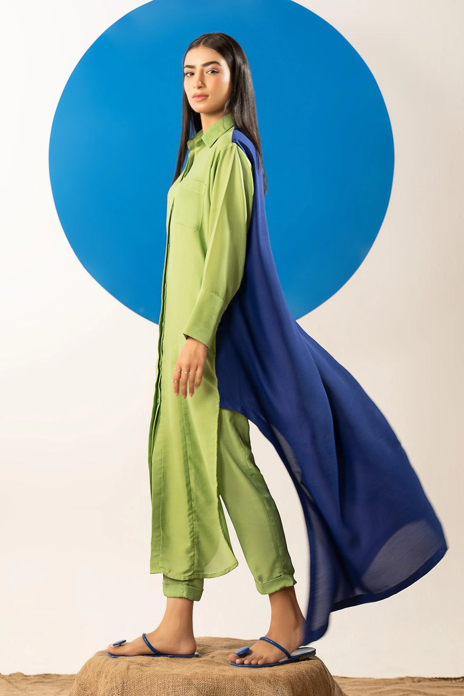 2 Pc Dyed Georgette Suit - Image 6