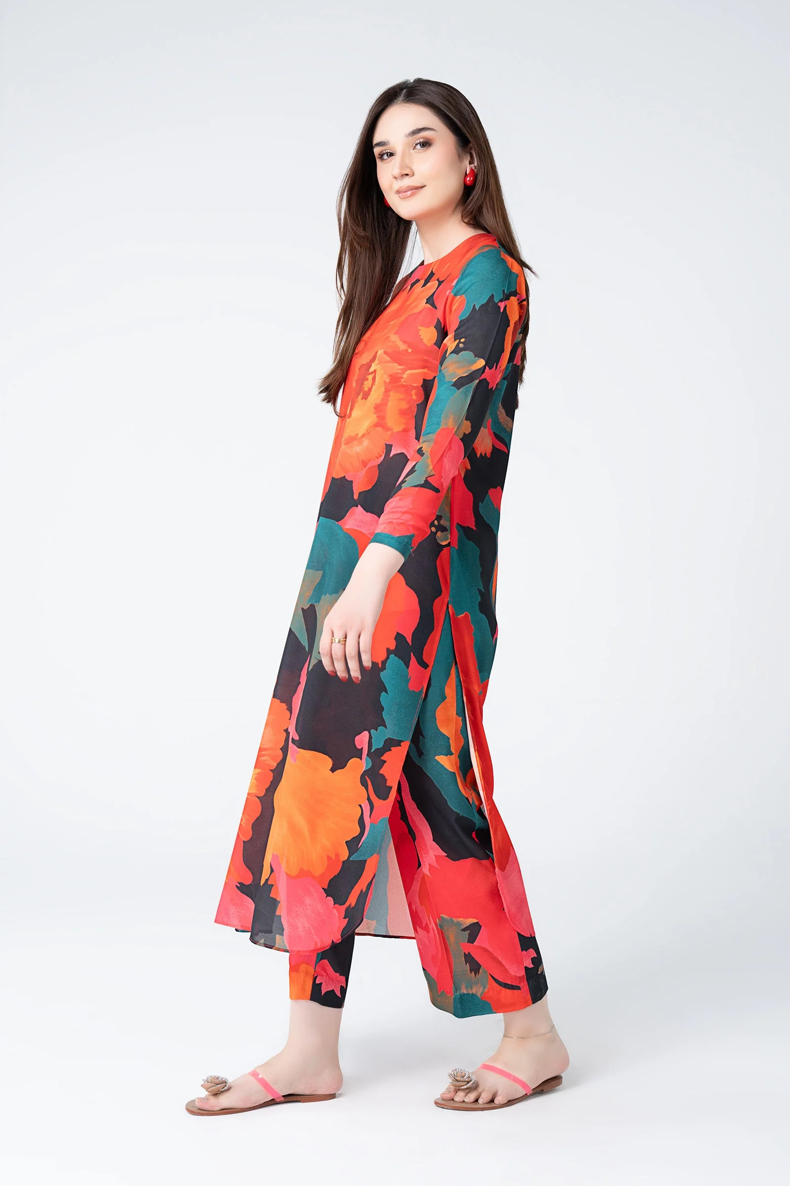 2 Pc Dyed Georgette Suit - Image 4