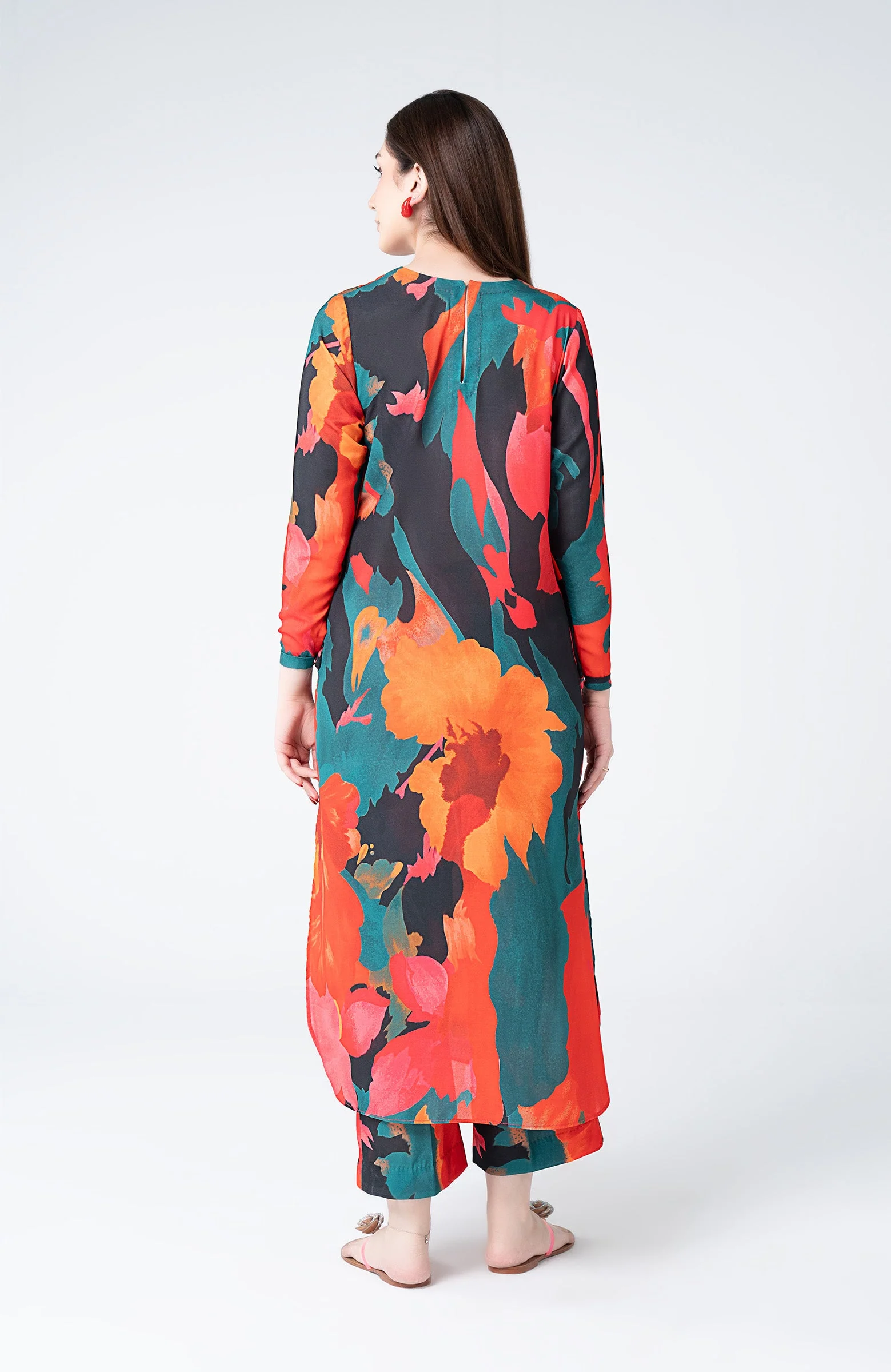 2 Pc Dyed Georgette Suit - Image 5