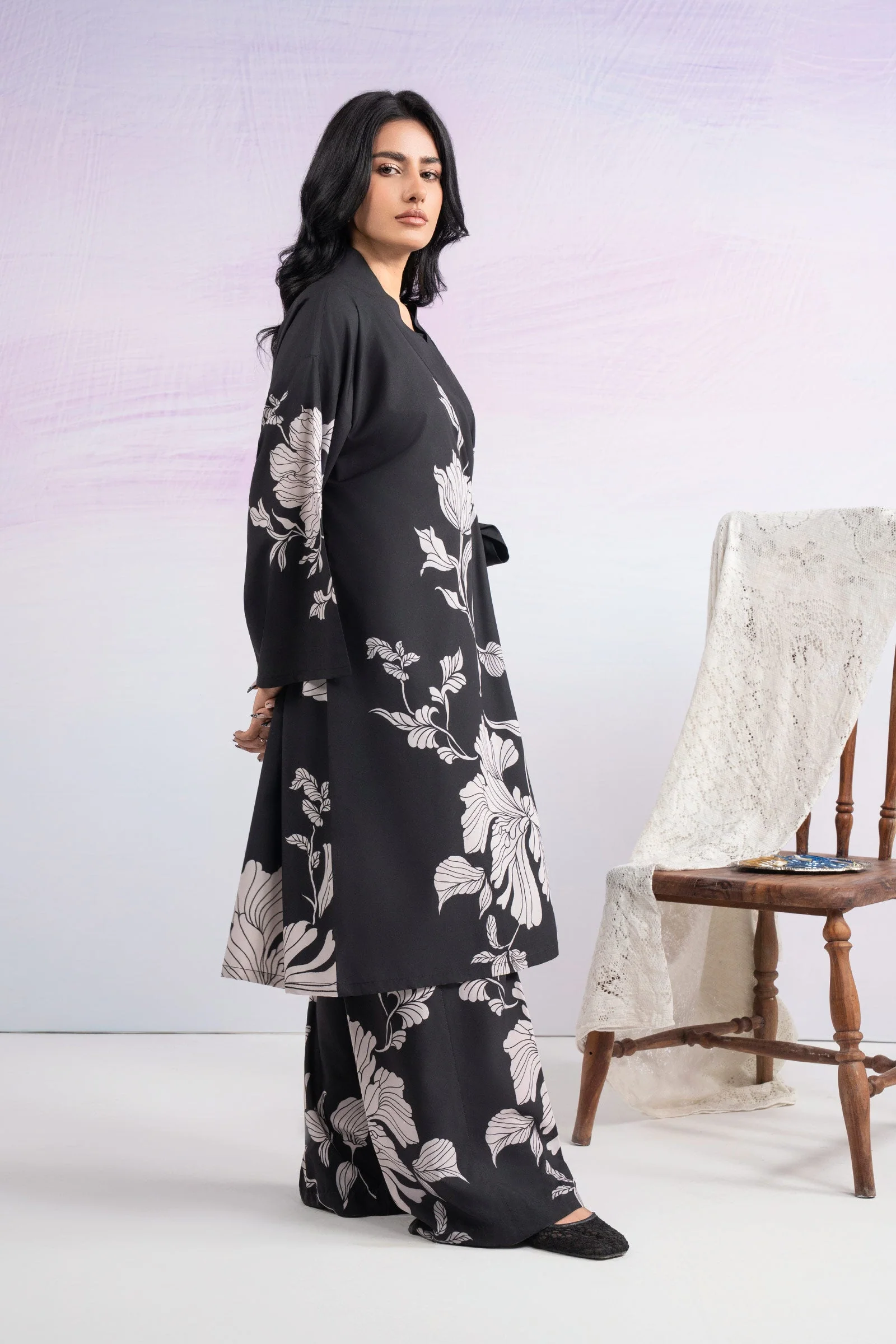 2 Pc Printed Crepe Suit - Image 5